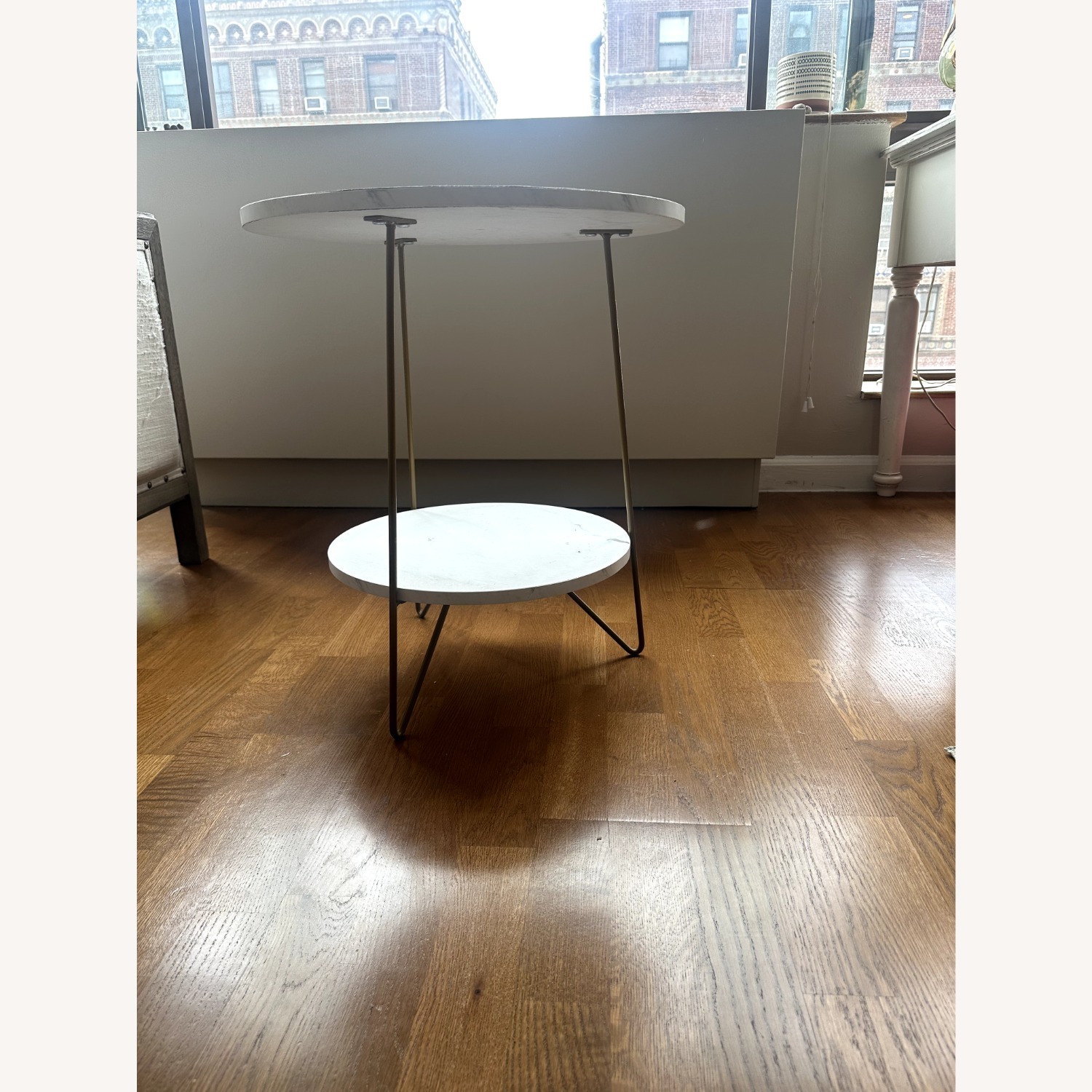 Faux Marble End Table - image-3