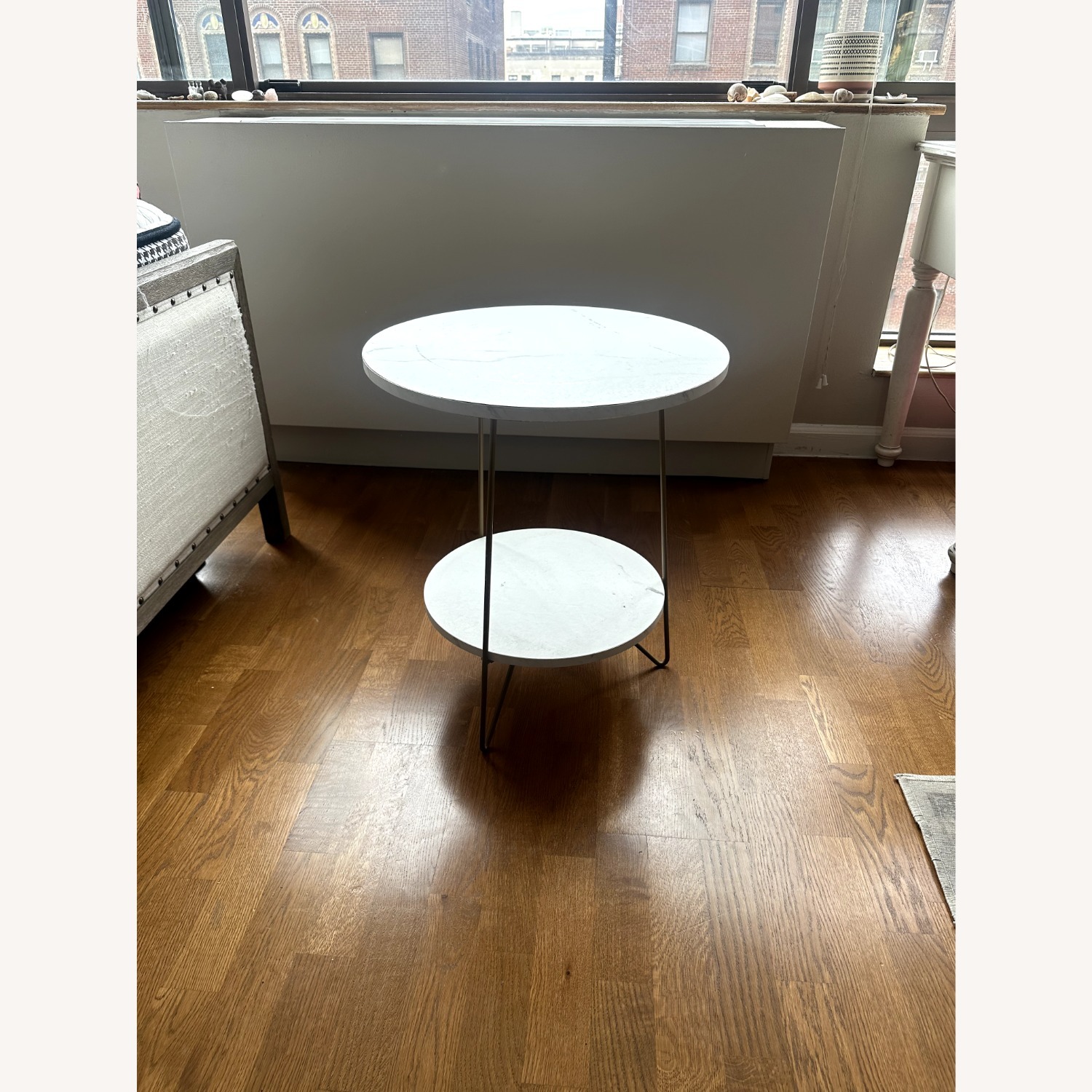 Faux Marble End Table - image-2