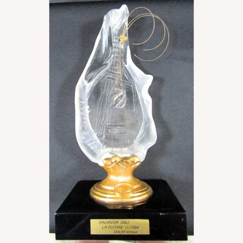 Used Salvador Dali Daum Glass 1984 La Guitar Sculpture for sale on AptDeco