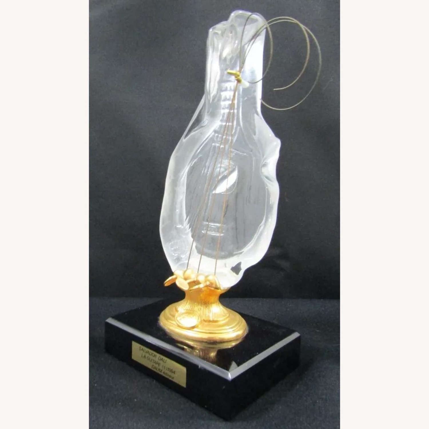 Salvador Dali Daum Glass 1984 La Guitar Sculpture - image-12