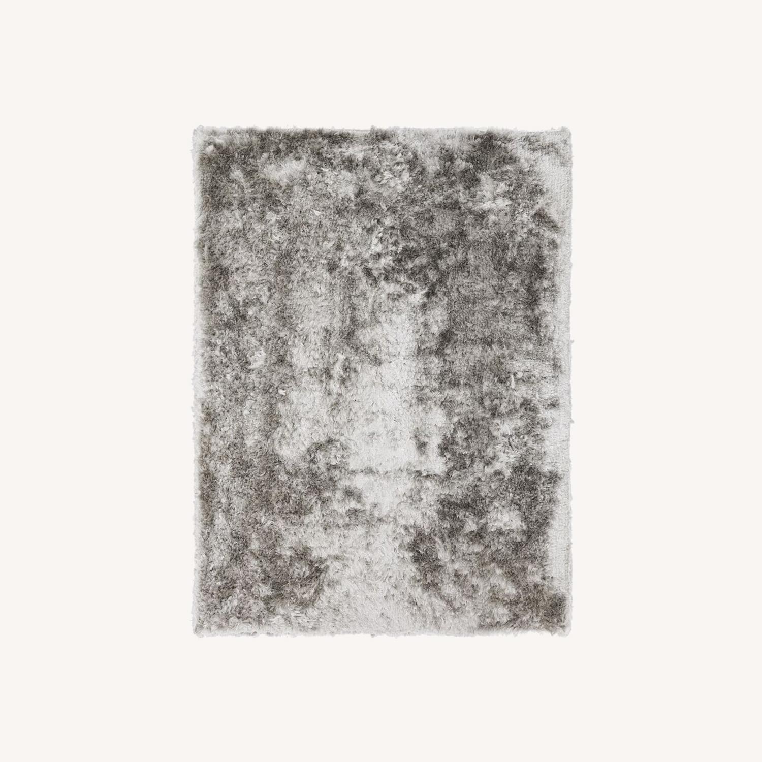 West Elm Glam Shag Rug 5x8, Pearl Gray - image-0