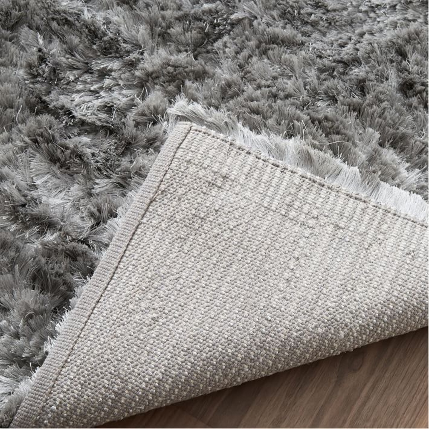 West Elm Glam Shag Rug 5x8, Pearl Gray - image-2