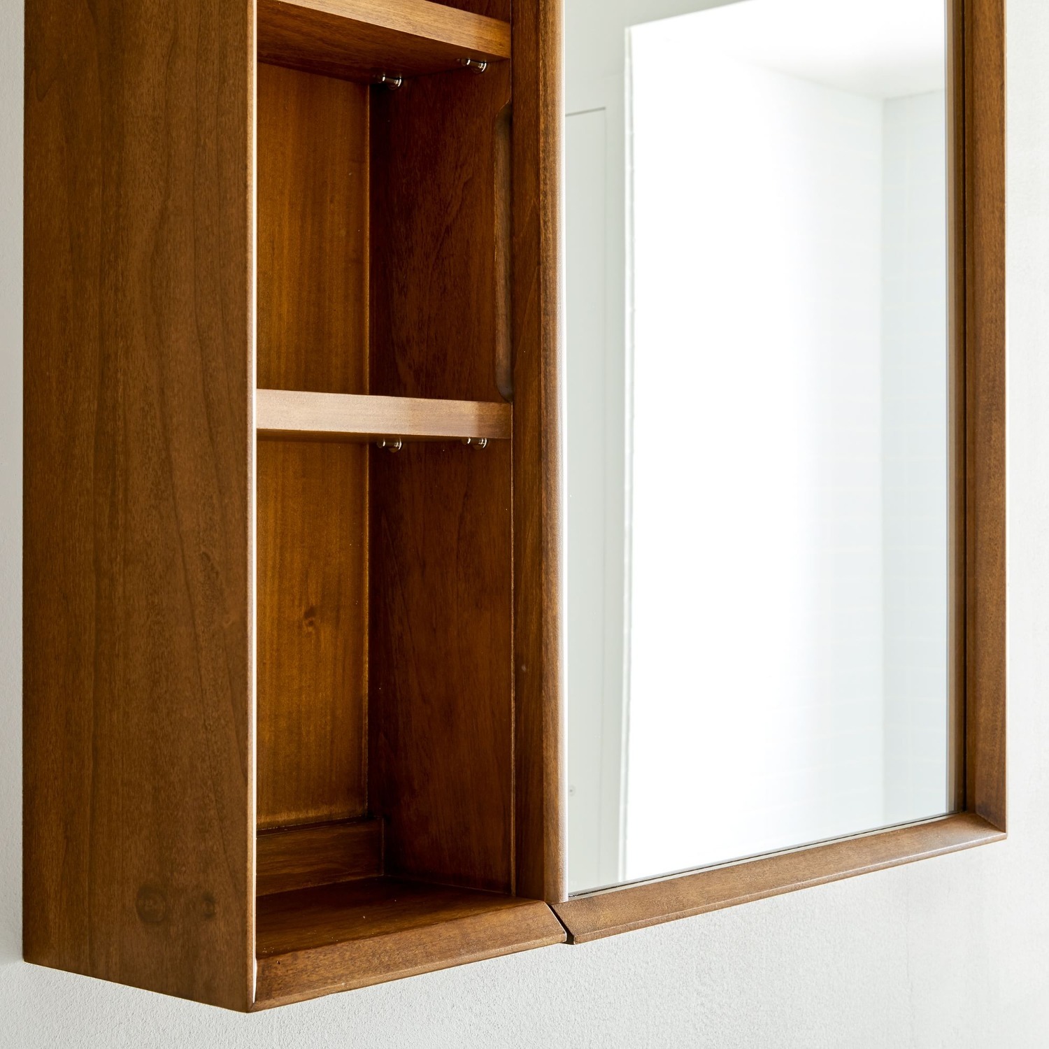 West Elm Mid-Century Medicine Cabinet W Shelves - image-1