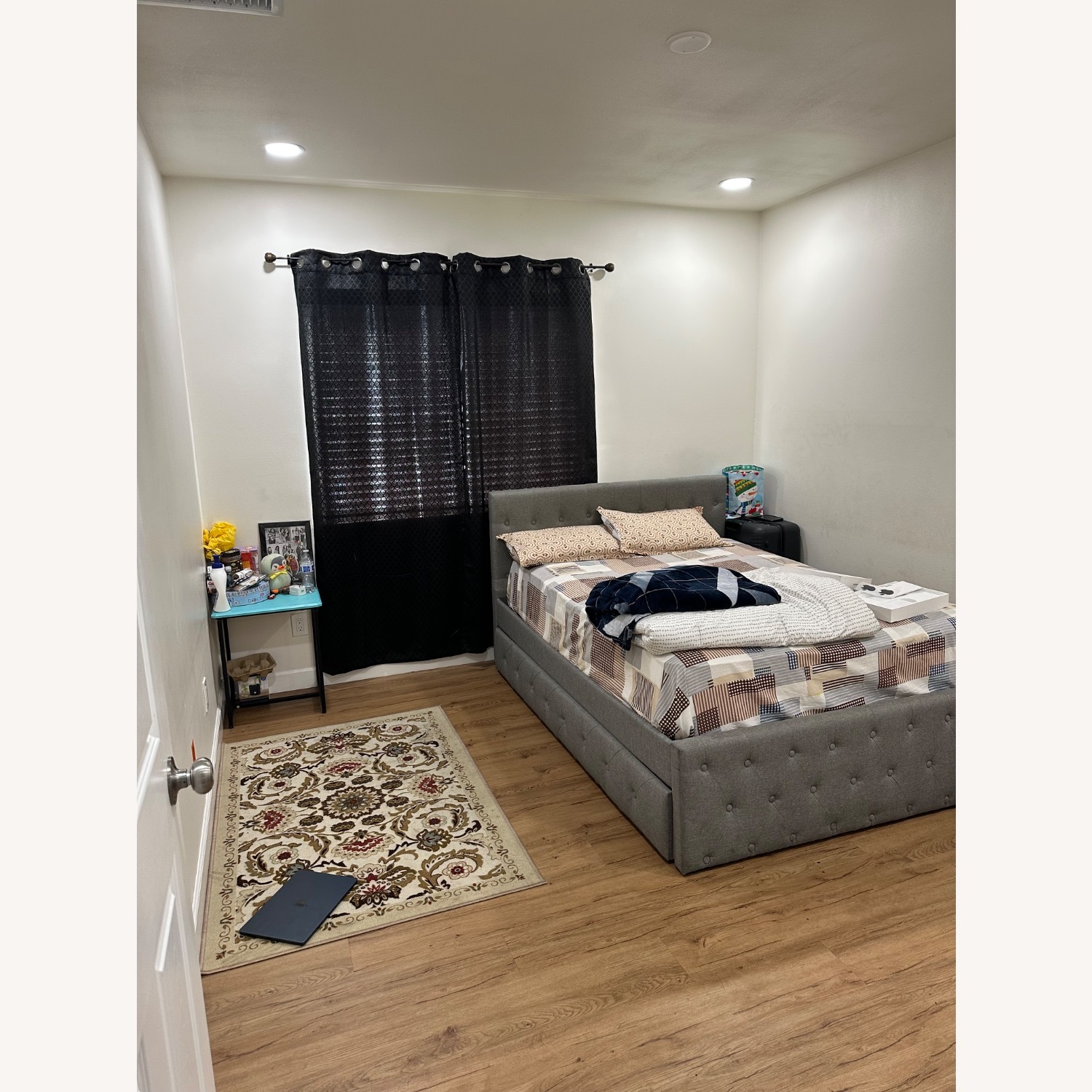 Grey Full Size Bed Frame - image-3