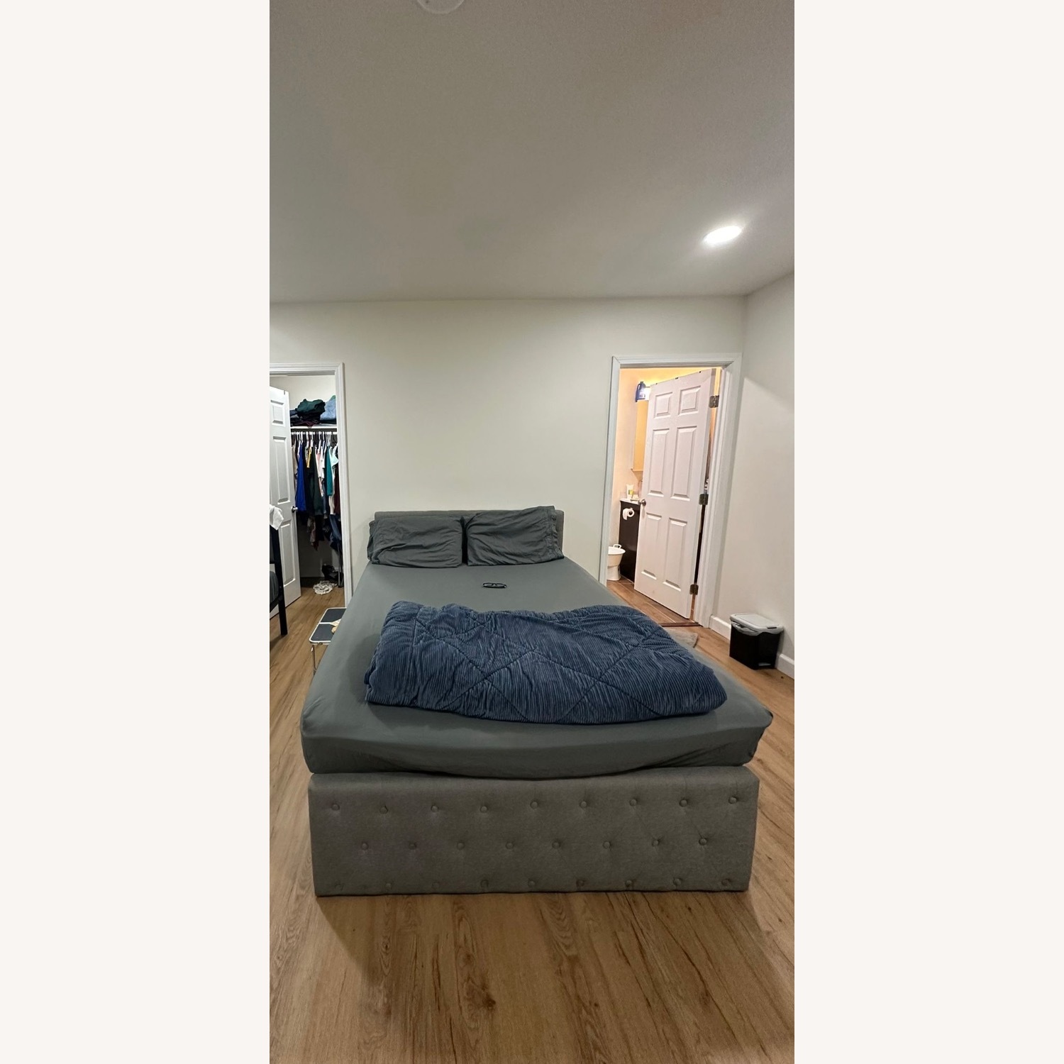 Grey Full Size Bed Frame - image-1