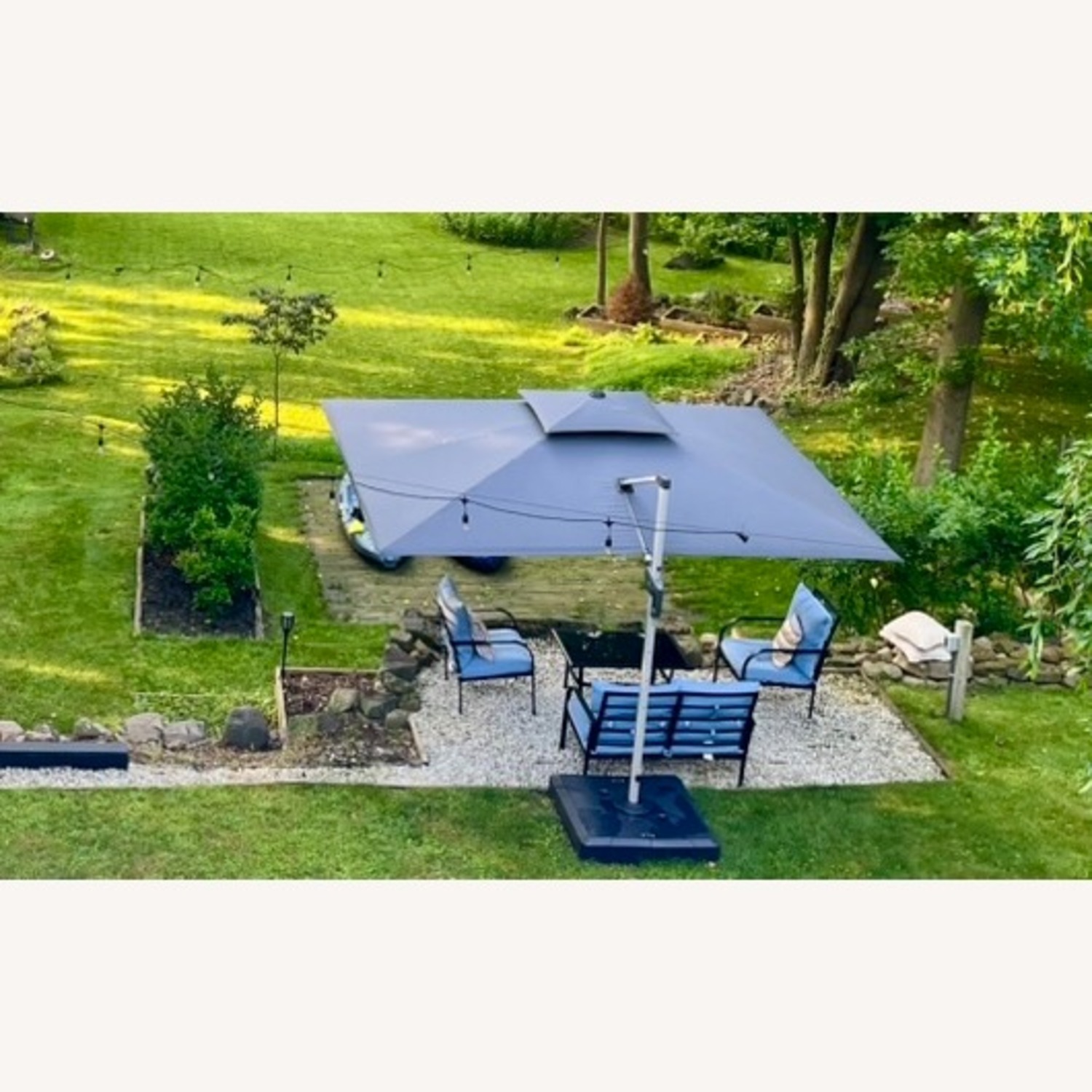 Purple Leaf Patio Umbrella 9'x12' - image-2