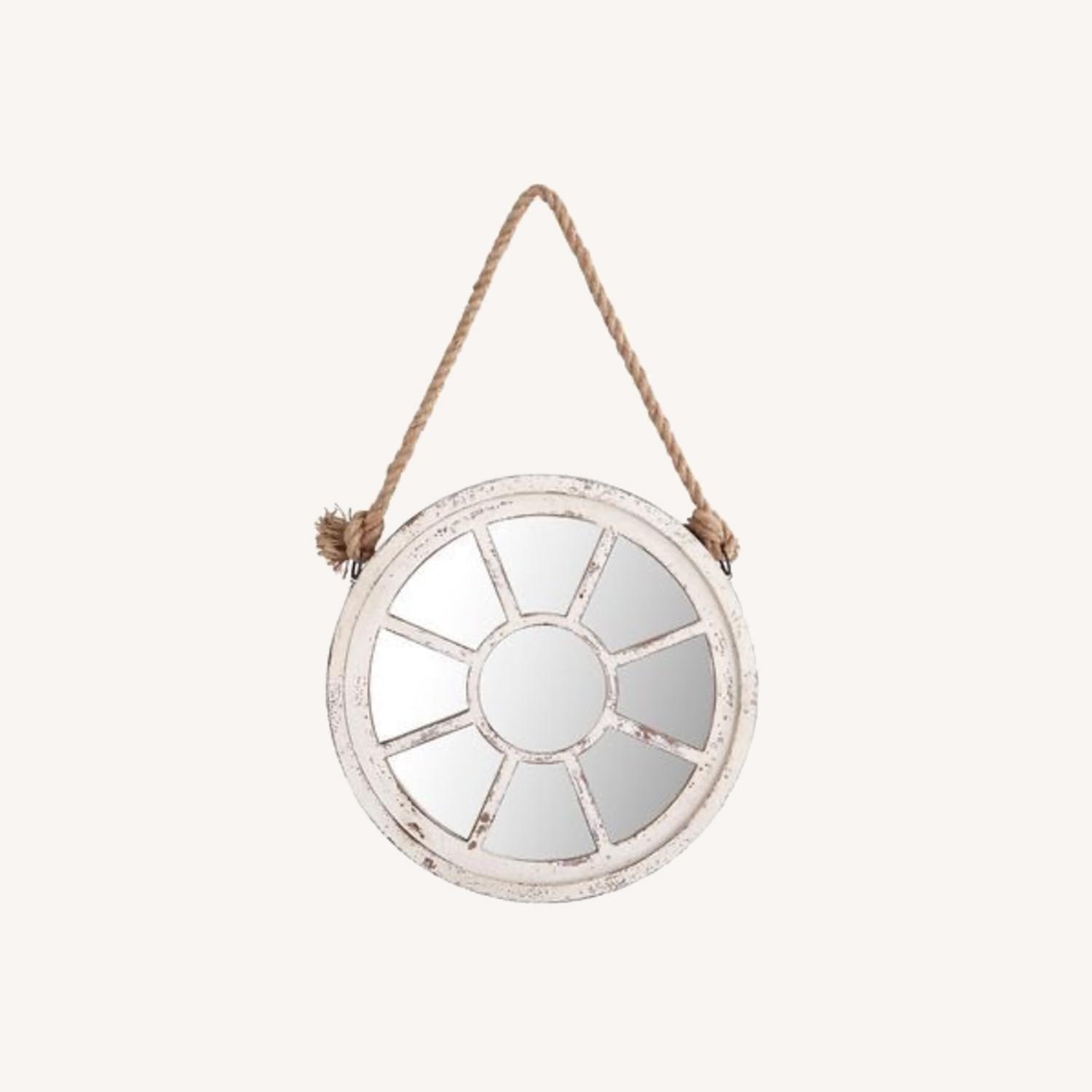 Pier 1 Imports Round Window Mirror Coastal Theme - image-0