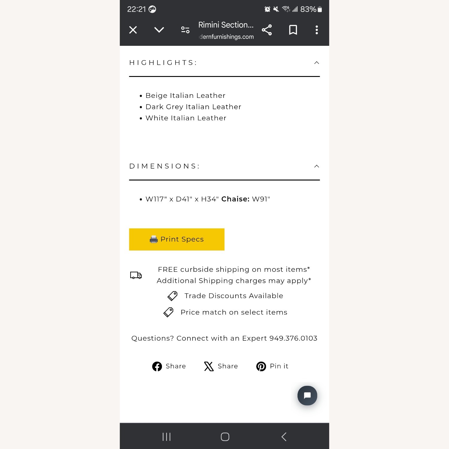 White Italian Leather Sectional Sofa - image-3