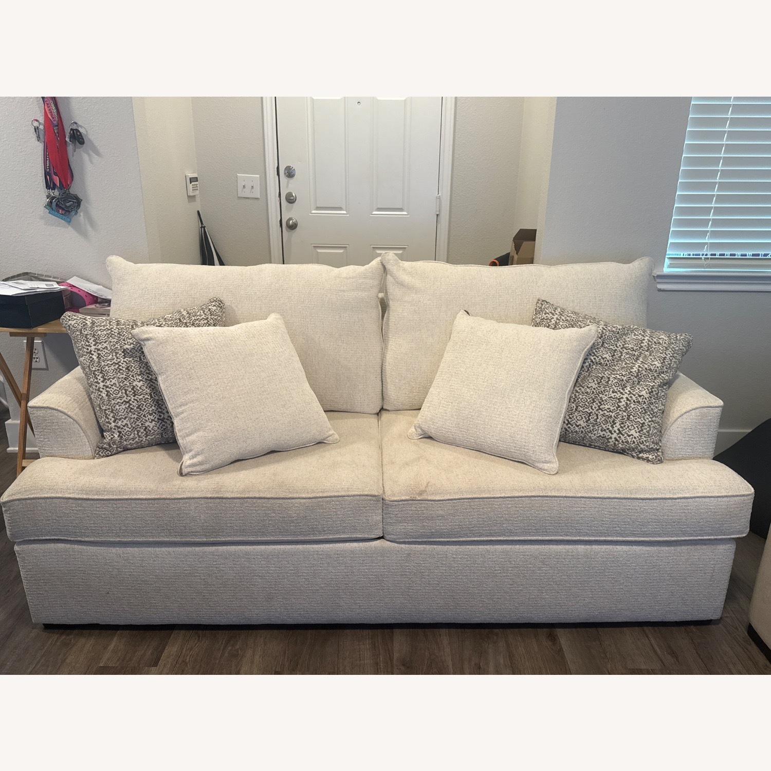 Living Spaces Belinha II Loveseat White - image-1