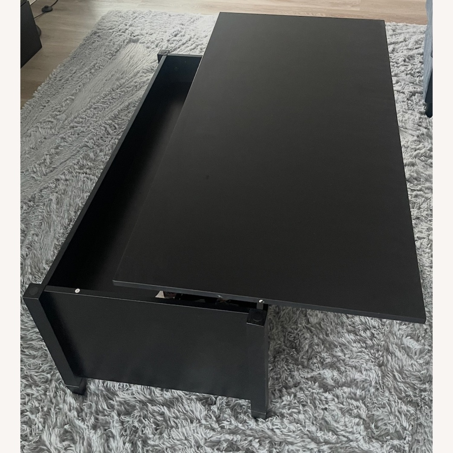 Wooden Lift Top Coffee Table with 3 Storage - image-2