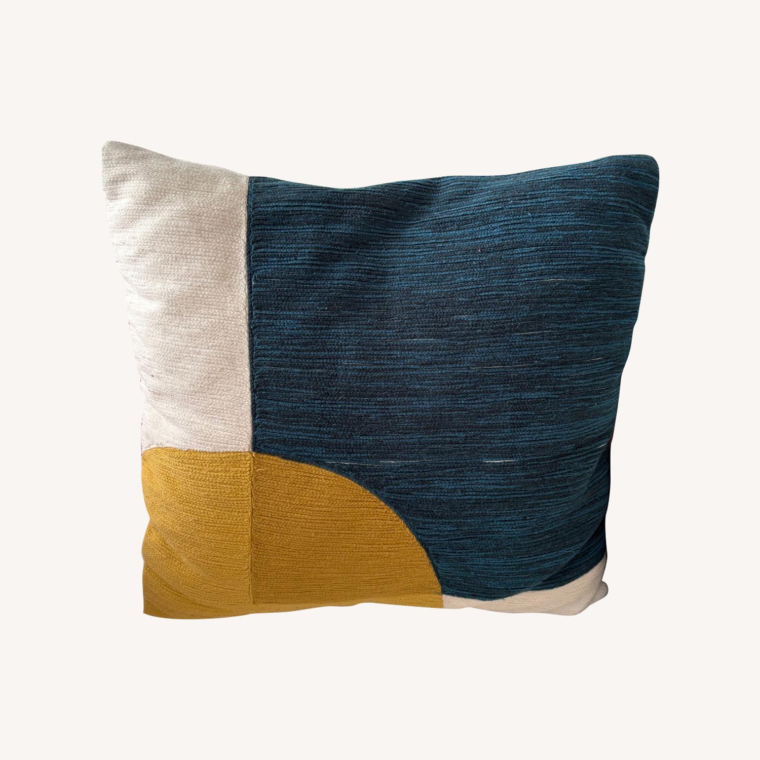 West Elm Crewel Geometric Pillows A Set of Two - image-0
