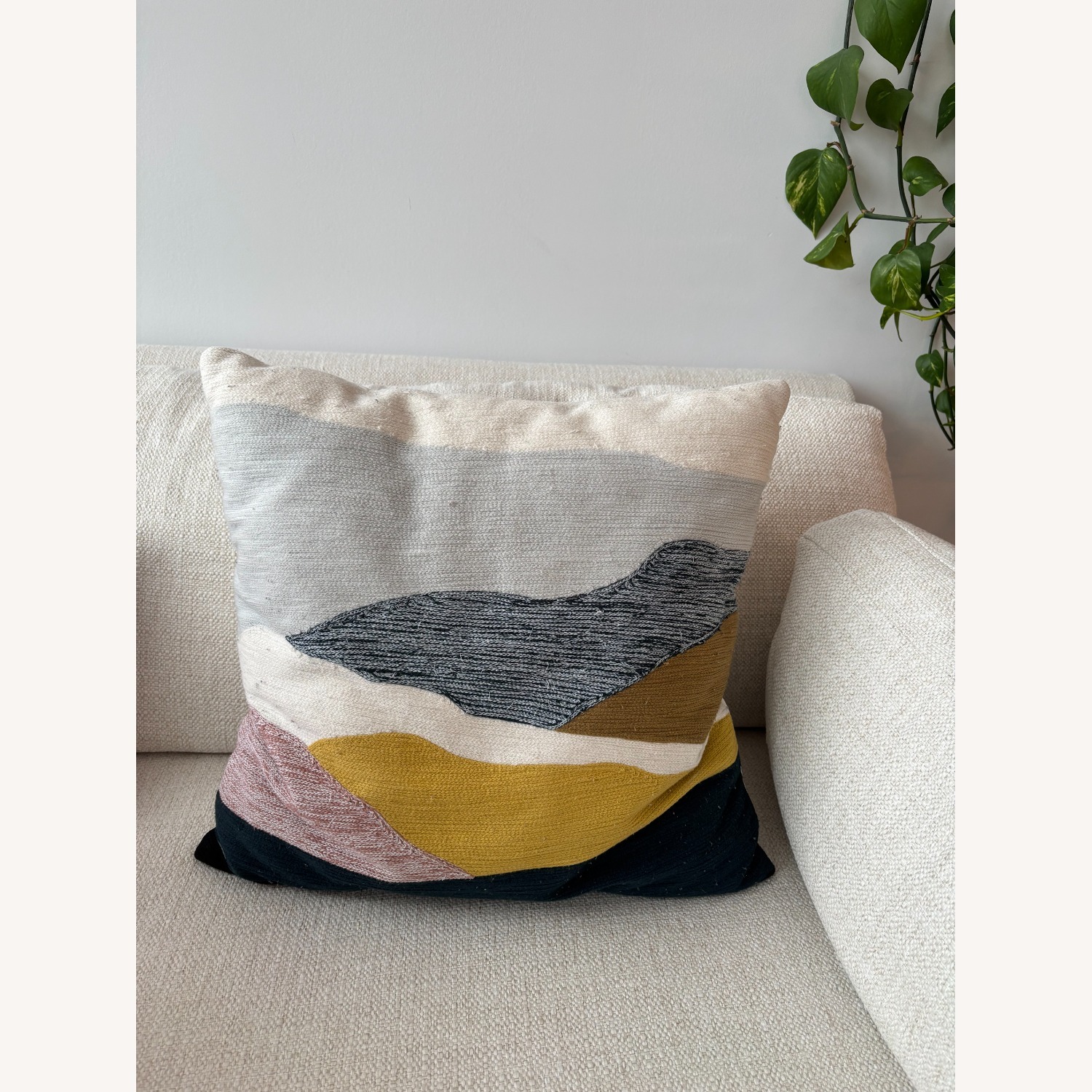 West Elm Crewel Geometric Pillows A Set of Two - image-3