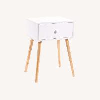 Walmart Topcobe White Mid Century Modern Side End Table 