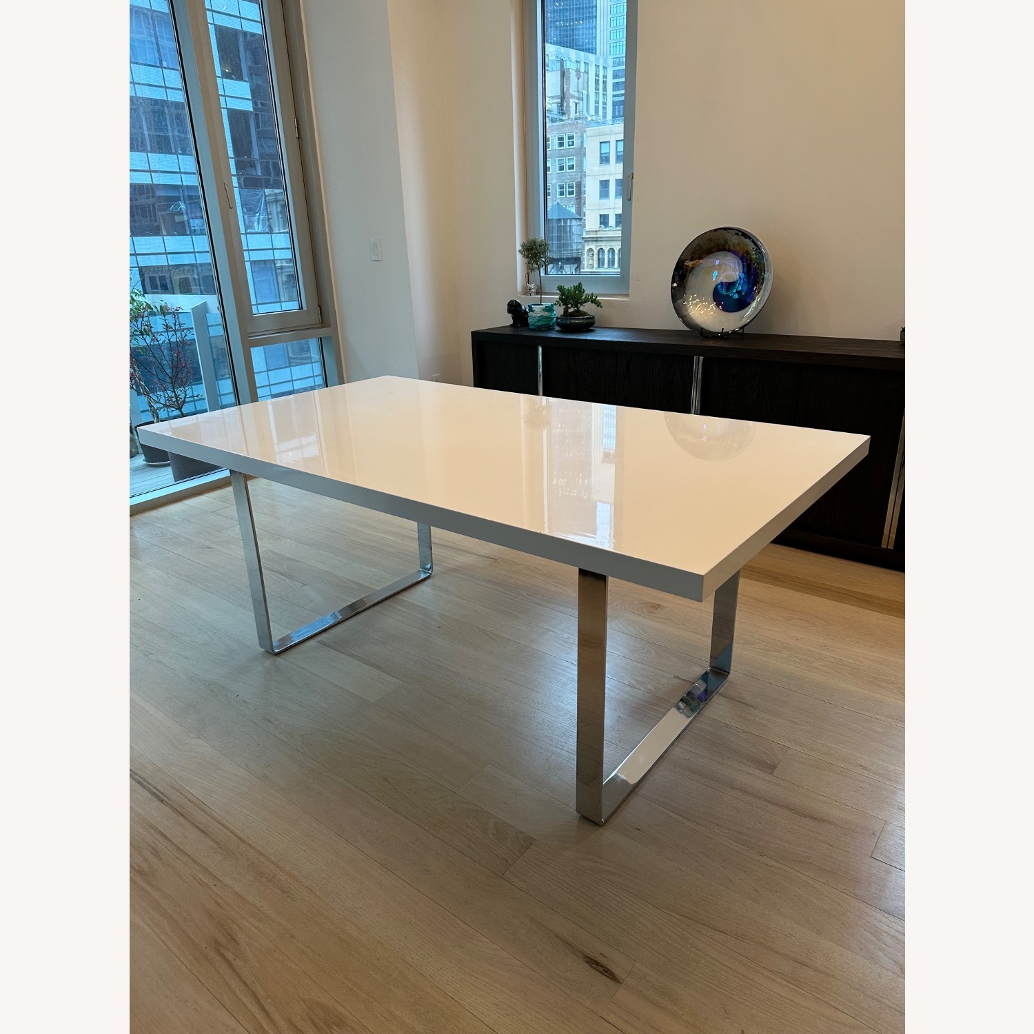 Sohoconcept Bosphorus White Gloss Dining Table - image-1