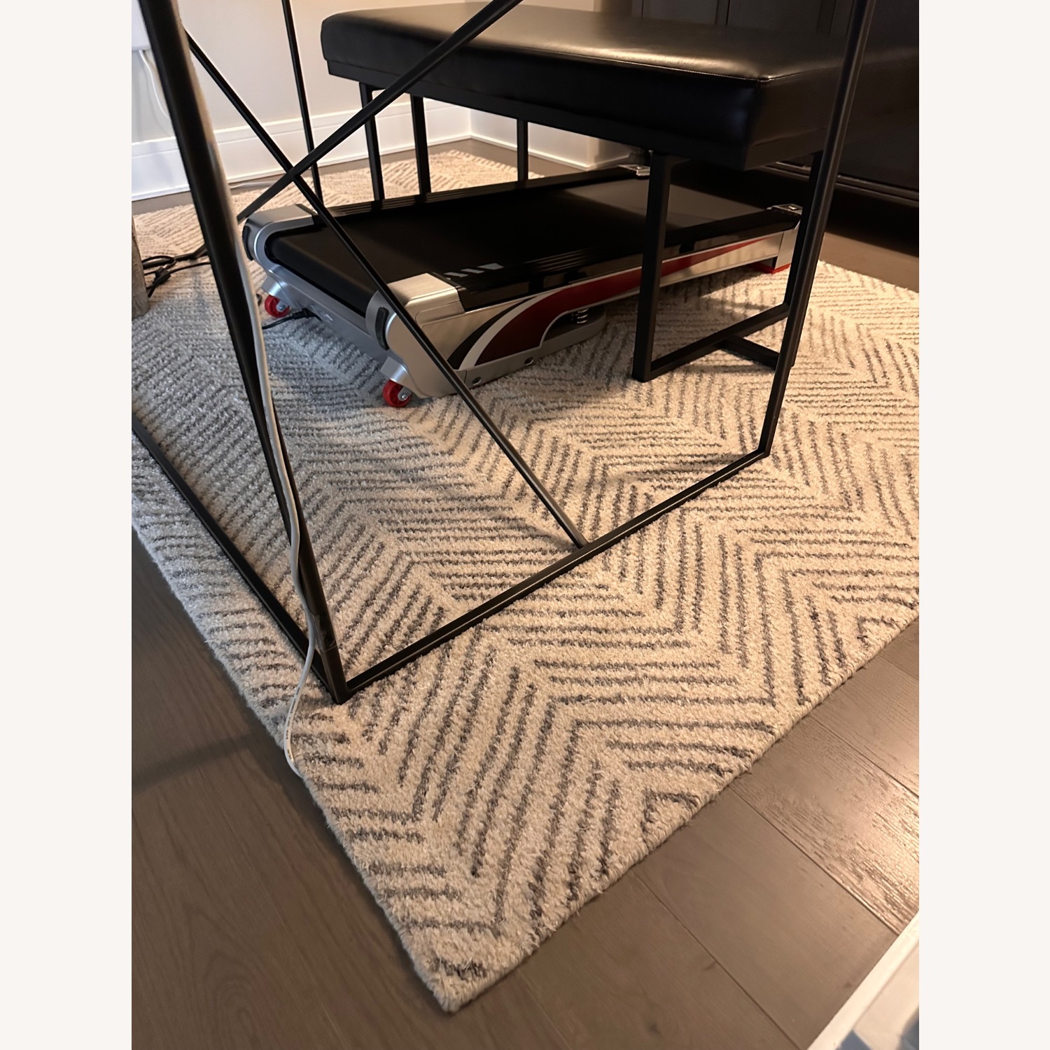 Restoration Hardware Alia Rug White/Silver - image-2