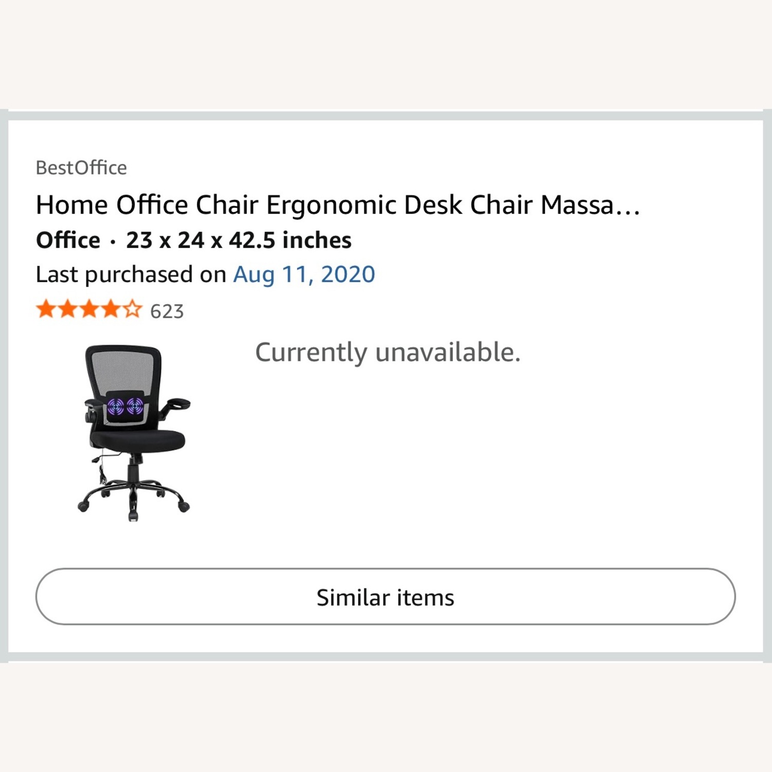 Best Home Home Office Lumbar Massager Office Ergonomic Desk Chair - image-1