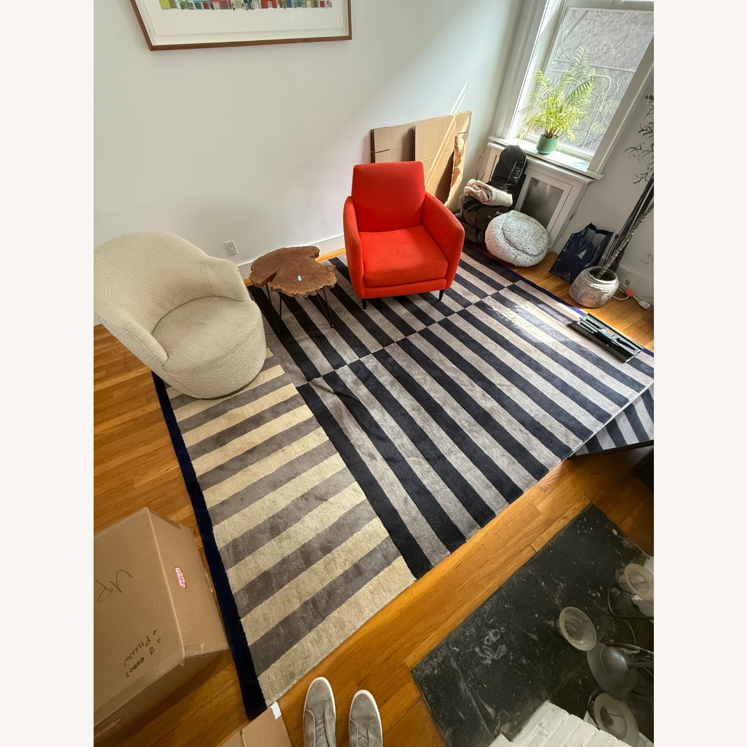 Hem Striped Area Rug - image-1