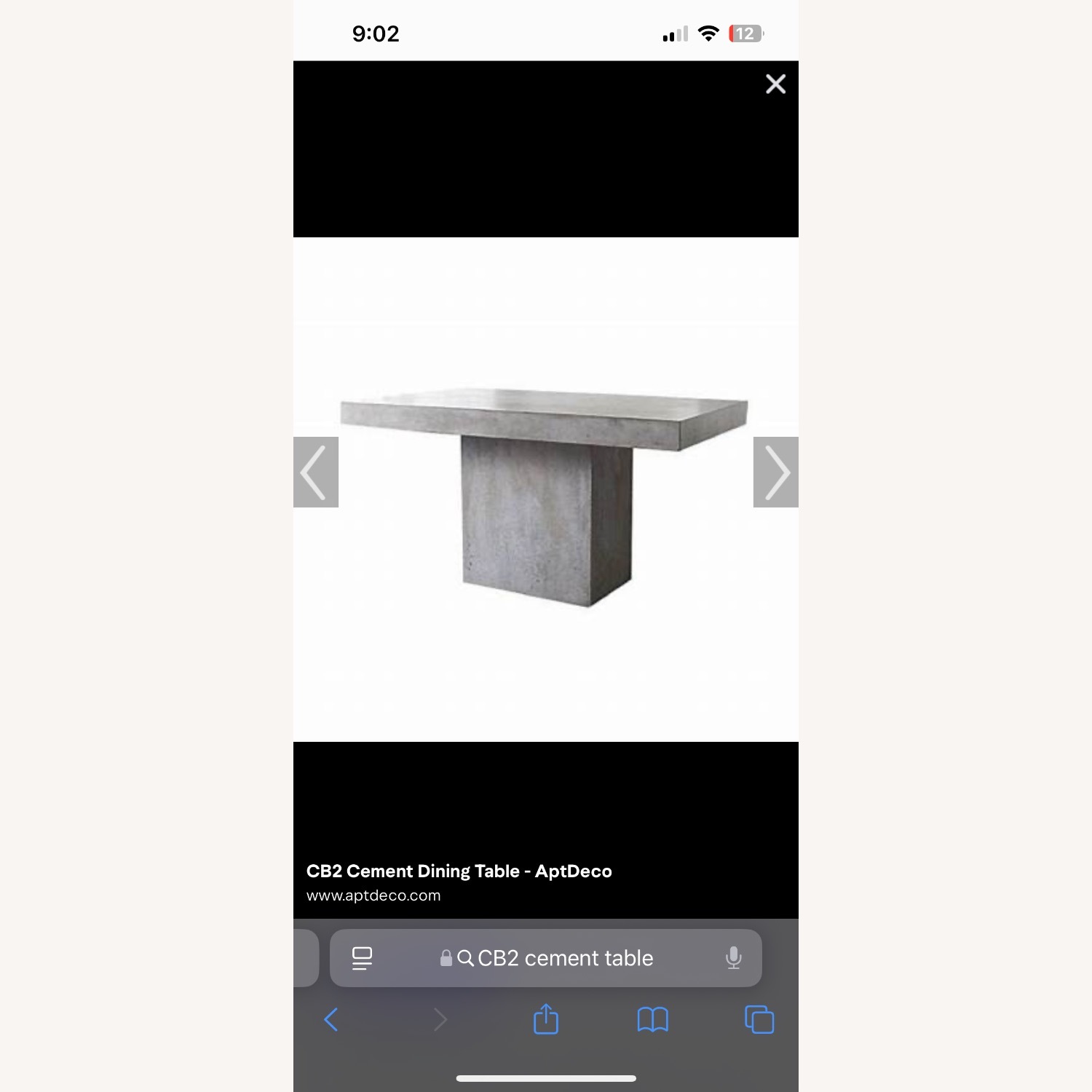 CB2 Fuze Concrete Table - image-2