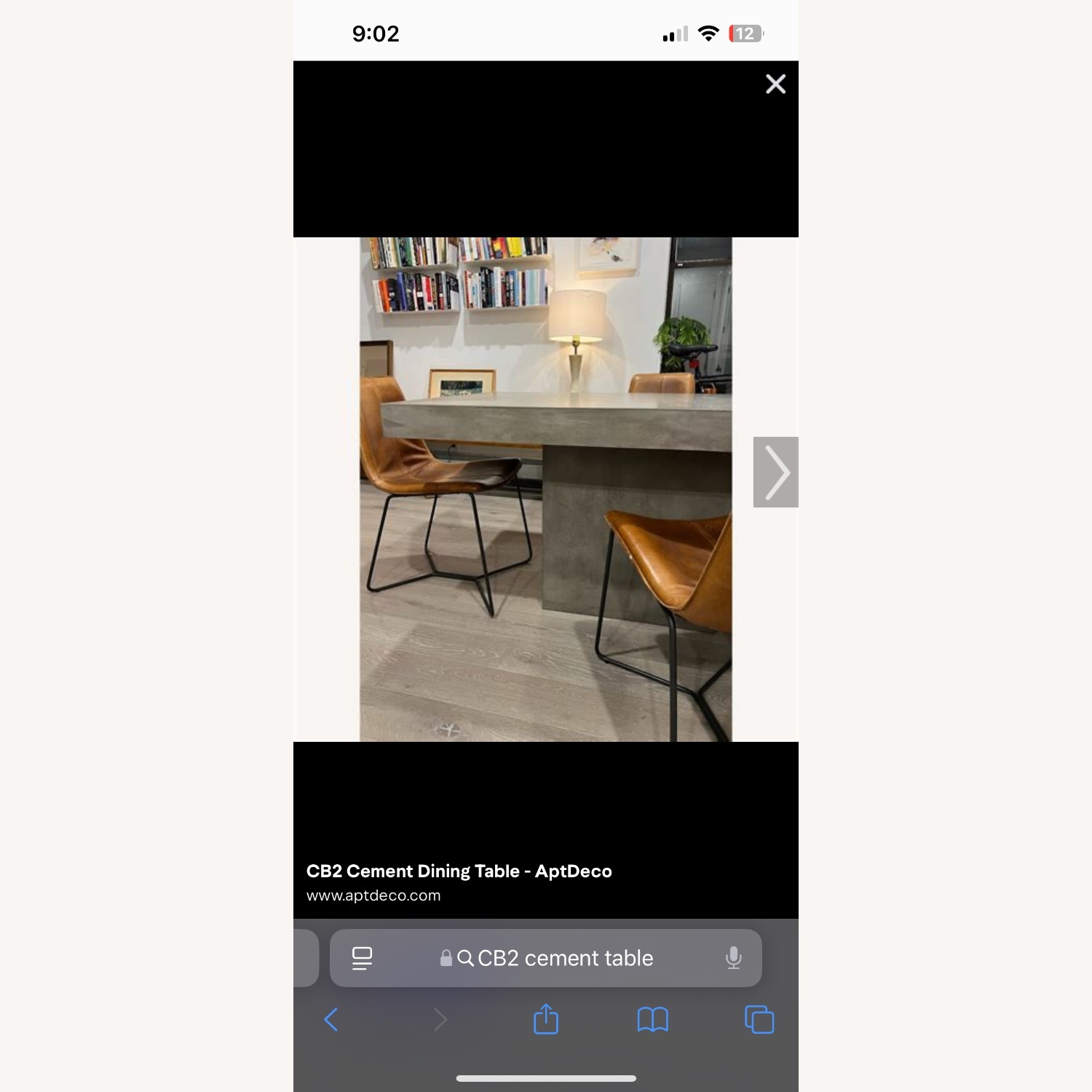 CB2 Fuze Concrete Table - image-3