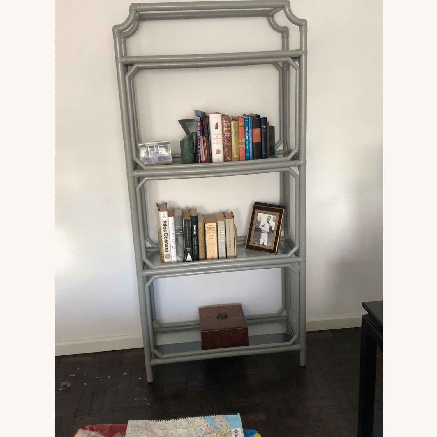 Kravet Wood and Glass Bookcase Etagere - image-1