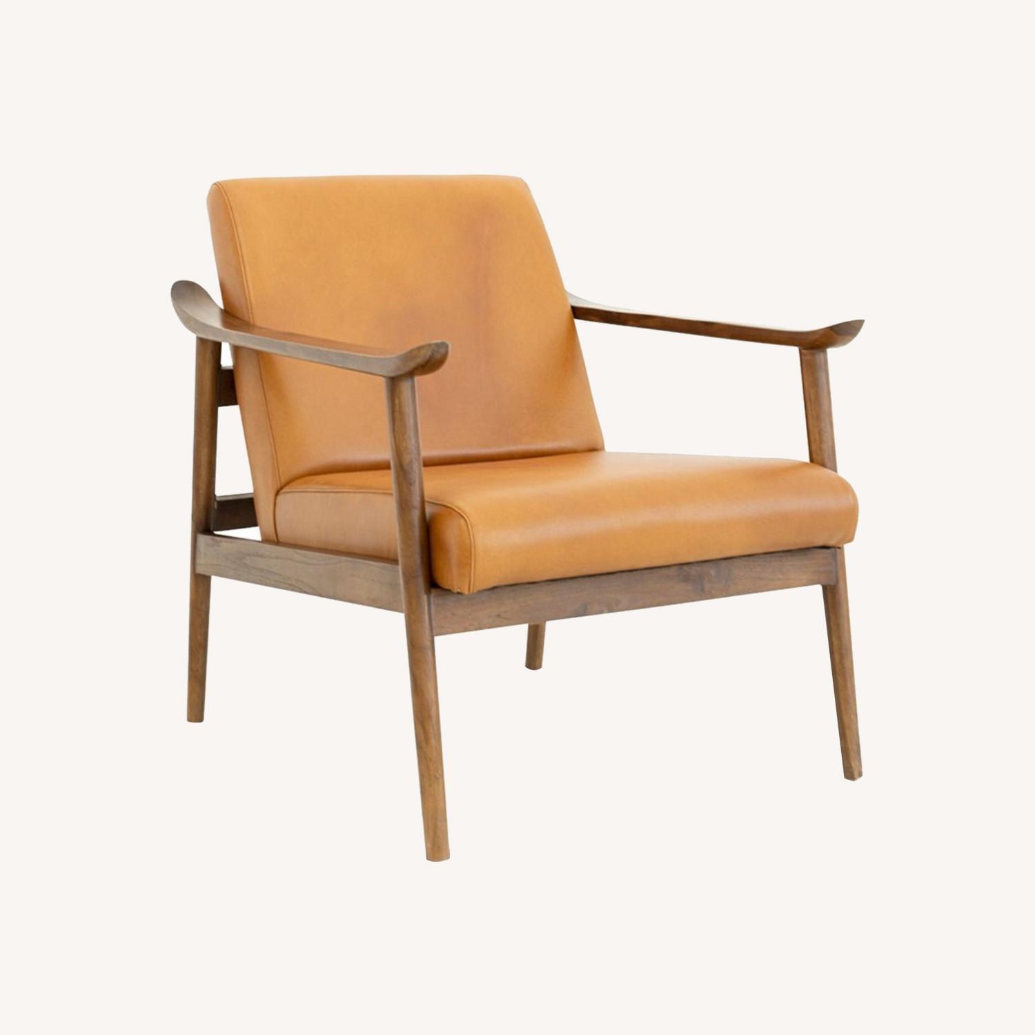 Midinmod Mameda Tan Leather Lounge Chair - image-0