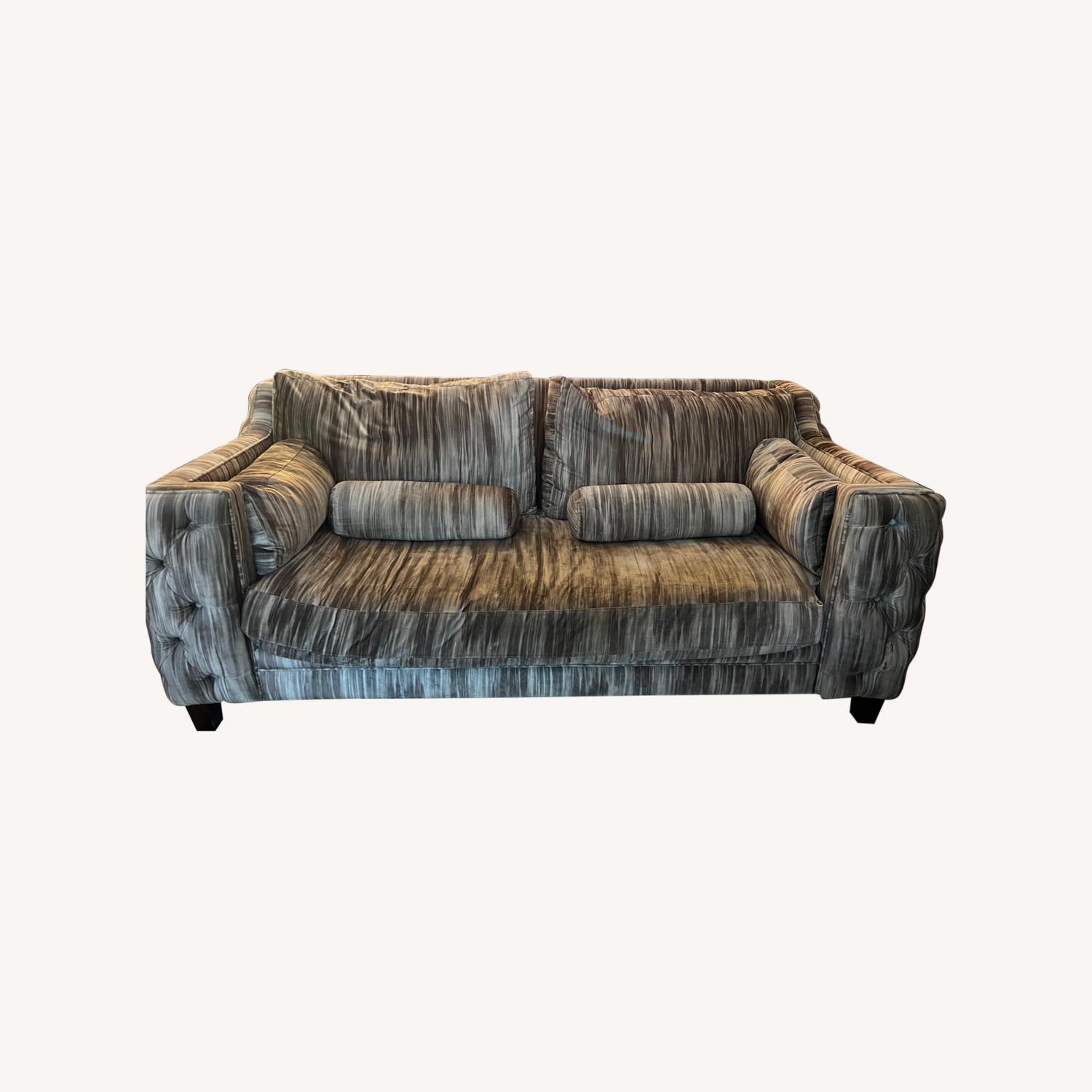 Taylor Made Custom Down Velvet Couch - AptDeco