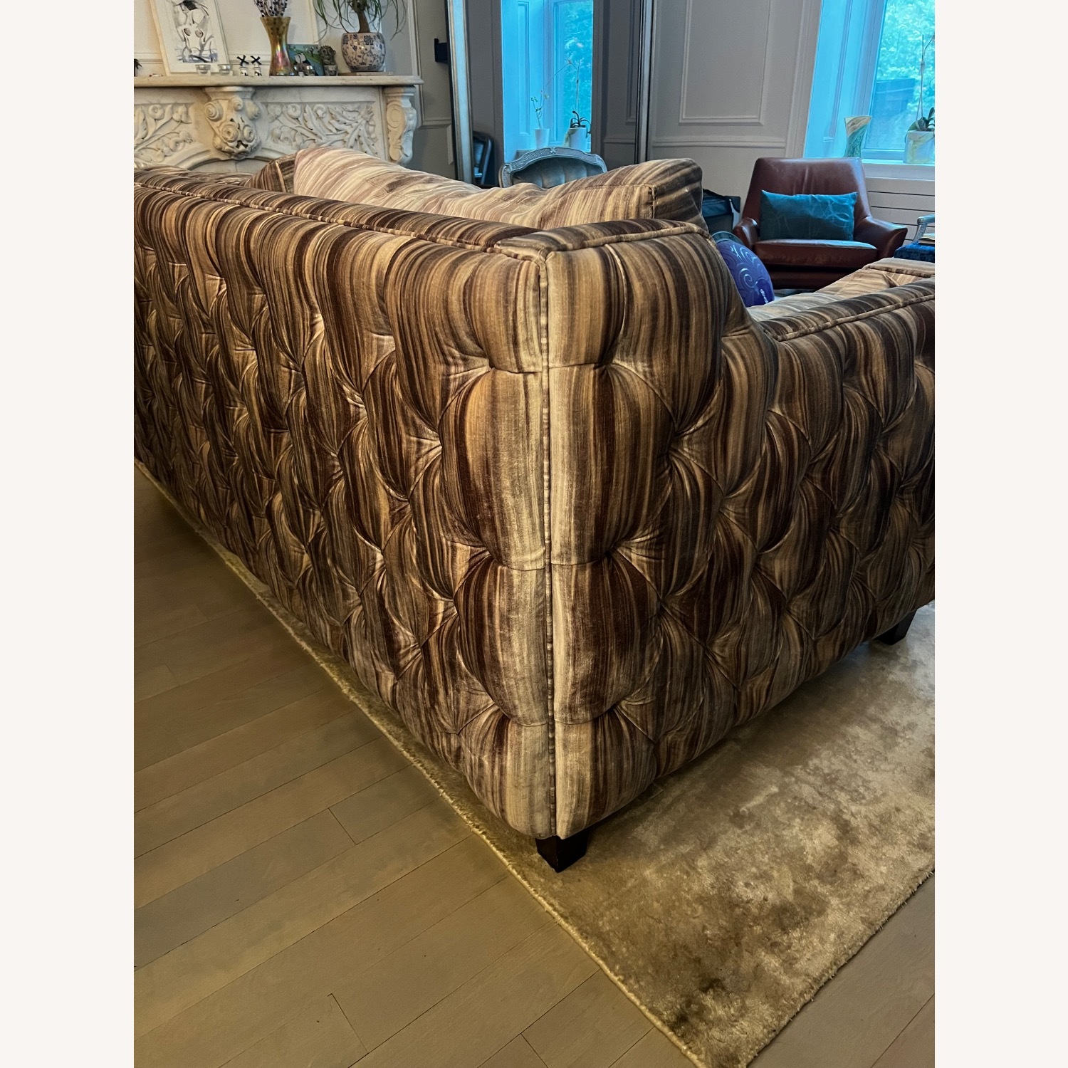 Taylor Made Custom Down Velvet Couch - AptDeco