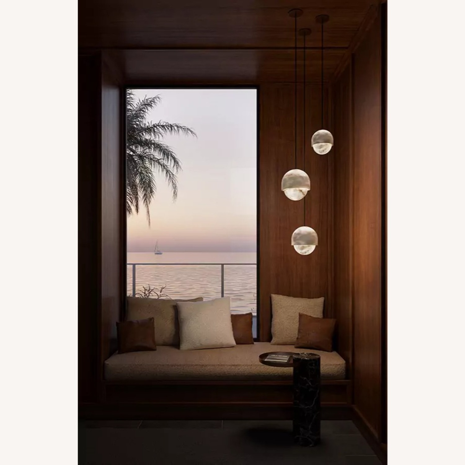 Alain Ellouz Alabaster Yoko Pendant Lights Large - image-8