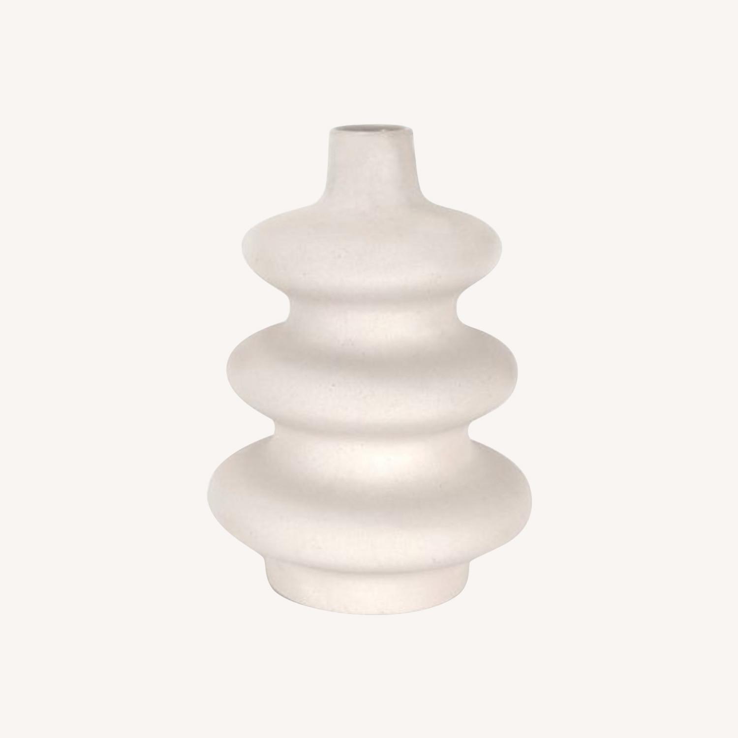 West Elm Osmos White Mezo Vase Large - image-0
