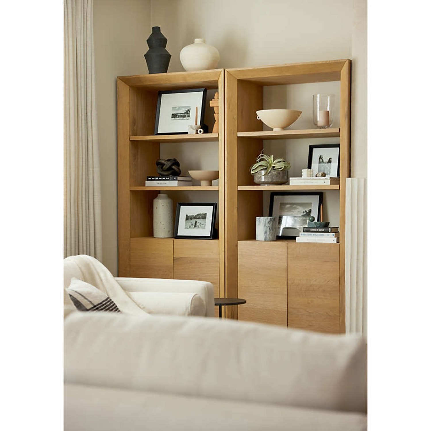 Crate & Barrel Angle Cream Ceramic Vase (11.5") - image-8