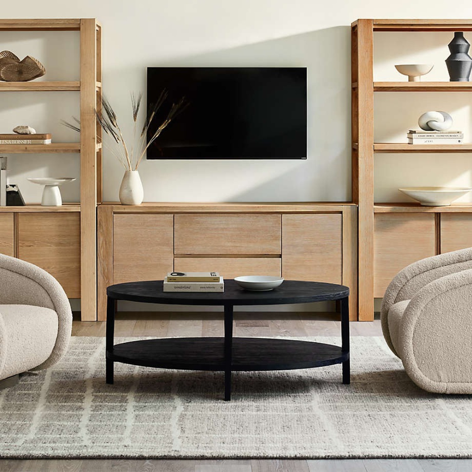 Crate & Barrel Angle Cream Ceramic Vase (11.5") - image-7