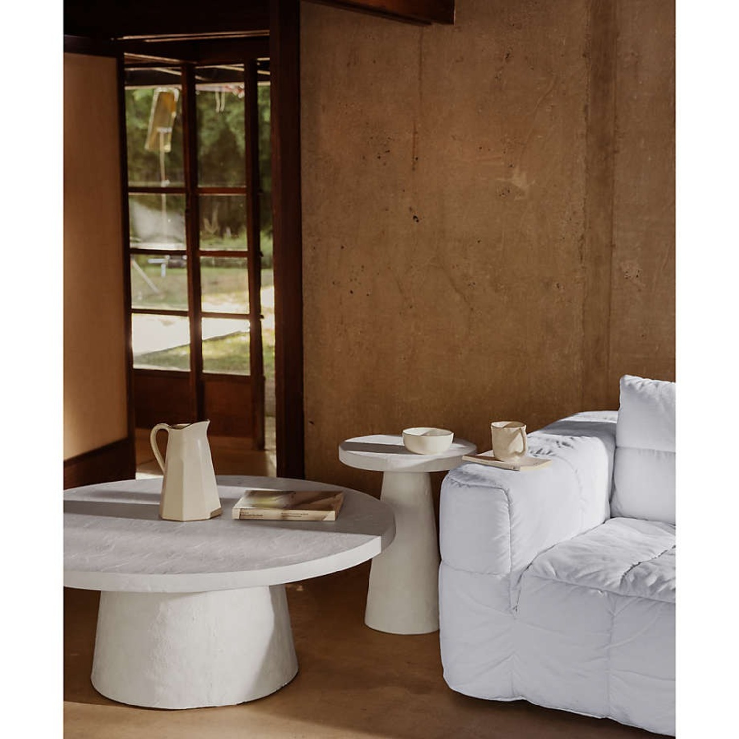 Crate & Barrel Willy Round Pedestal Coffee Table - image-9