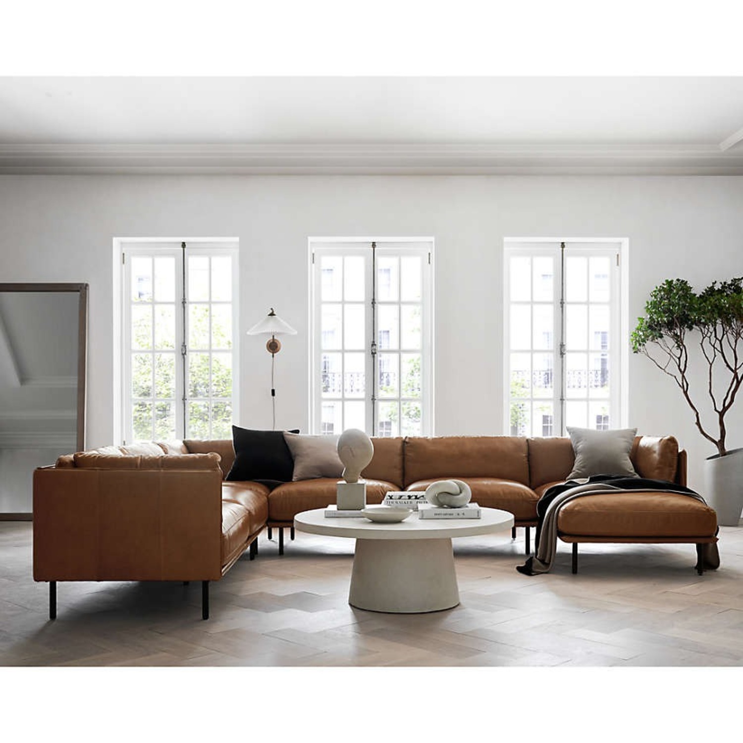 Crate & Barrel Willy Round Pedestal Coffee Table - image-4