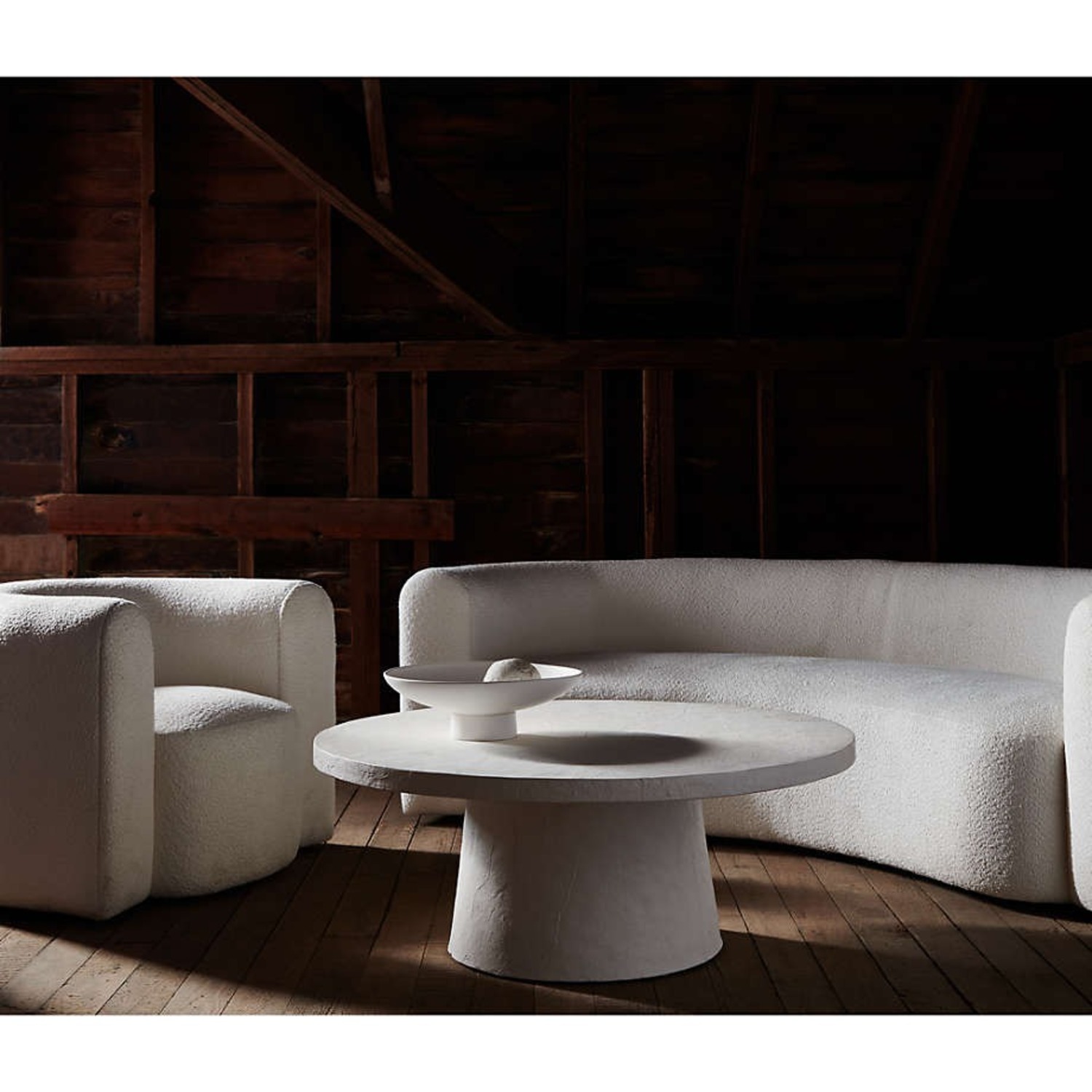 Crate & Barrel Willy Round Pedestal Coffee Table - image-6