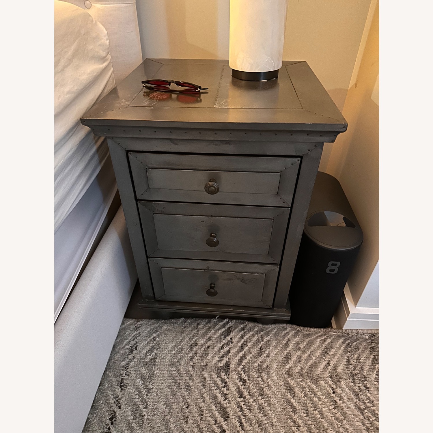 Restoration Hardware Metal Wrapped Nightstands - image-1