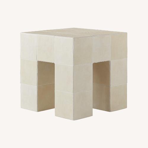 Used CB2 Cubo Ceramic Outdoor Accent Table for sale on AptDeco