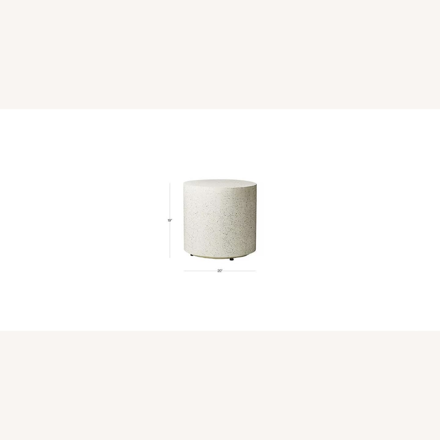 CB2 Terrazzo Side Table (White) - image-6