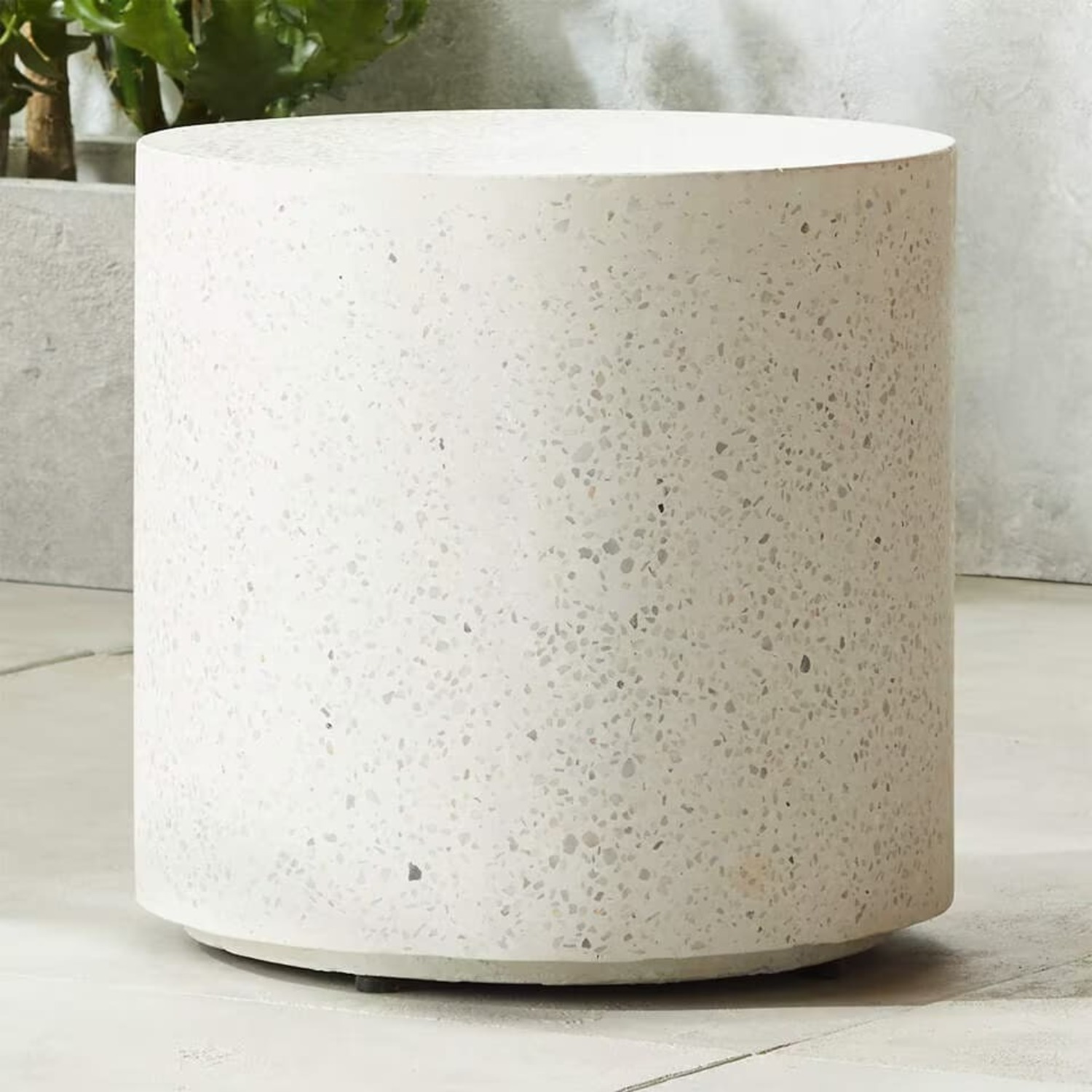 CB2 Terrazzo Side Table (White) - image-11