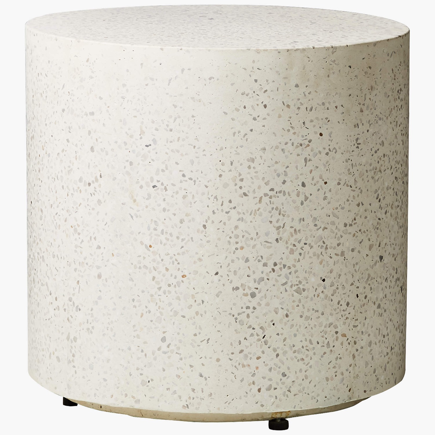 CB2 Terrazzo Side Table (White) - image-1