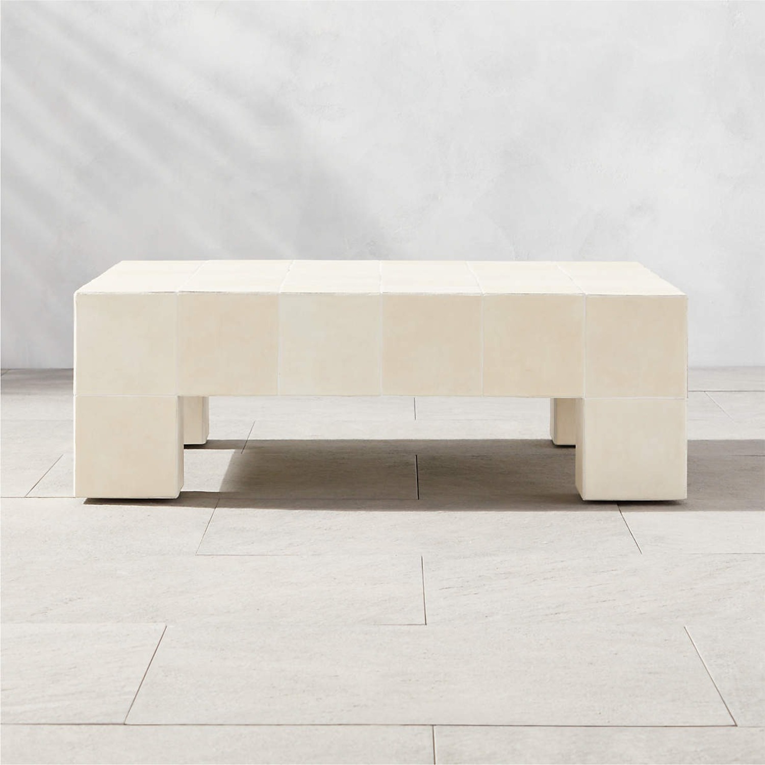 CB2 Cubo Ceramic Indoor/Outdoor Coffee Table - image-1