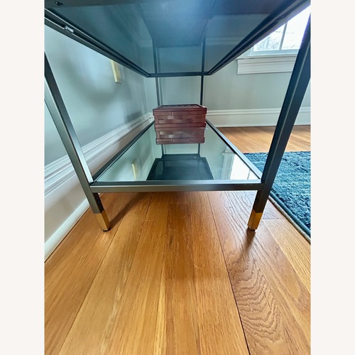 Used West Elm Tiered Tower Bookcase - Antique Bronze  for sale on AptDeco