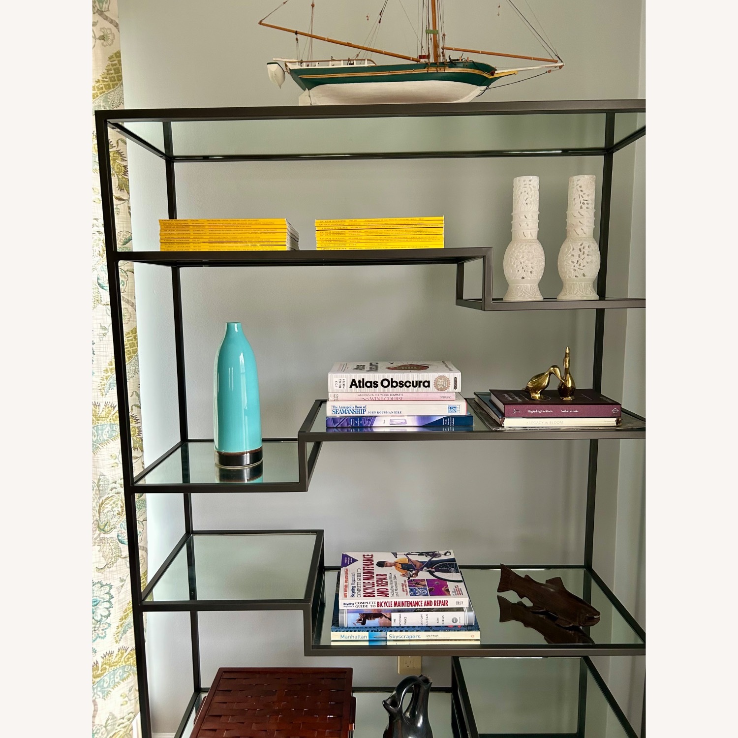 West Elm Tiered Tower Bookcase - Antique Bronze  - image-8