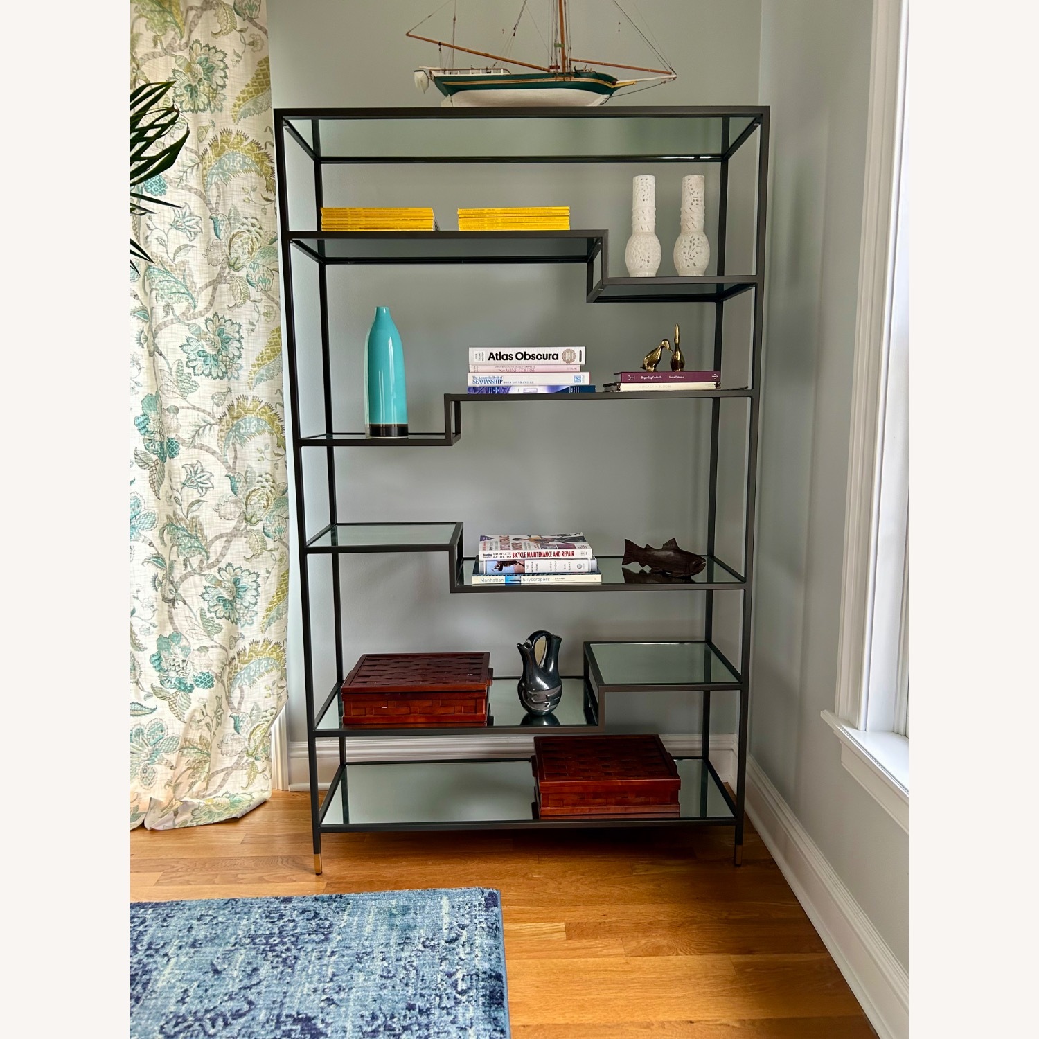 West Elm Tiered Tower Bookcase - Antique Bronze  - image-0