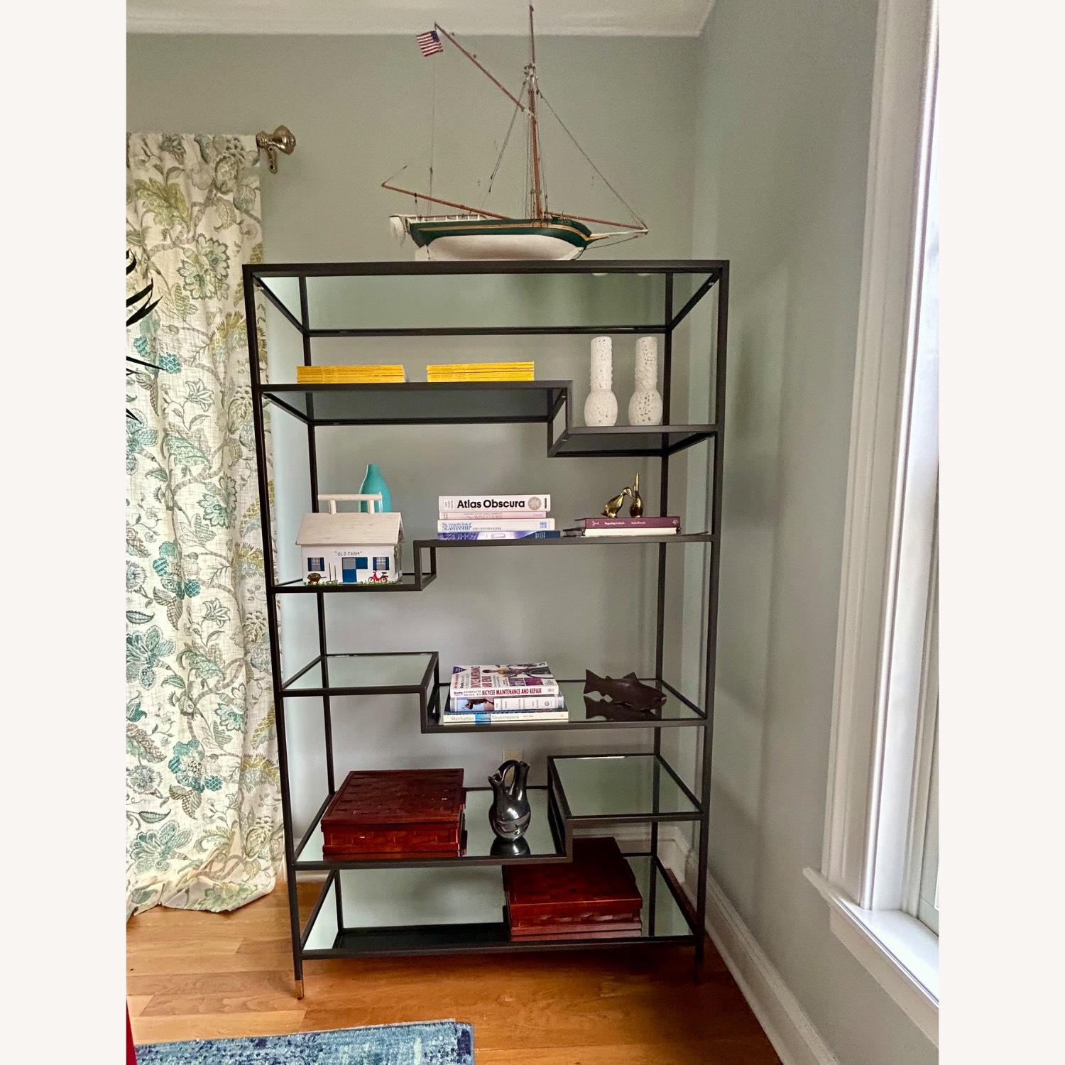 West Elm Tiered Tower Bookcase - Antique Bronze  - image-1