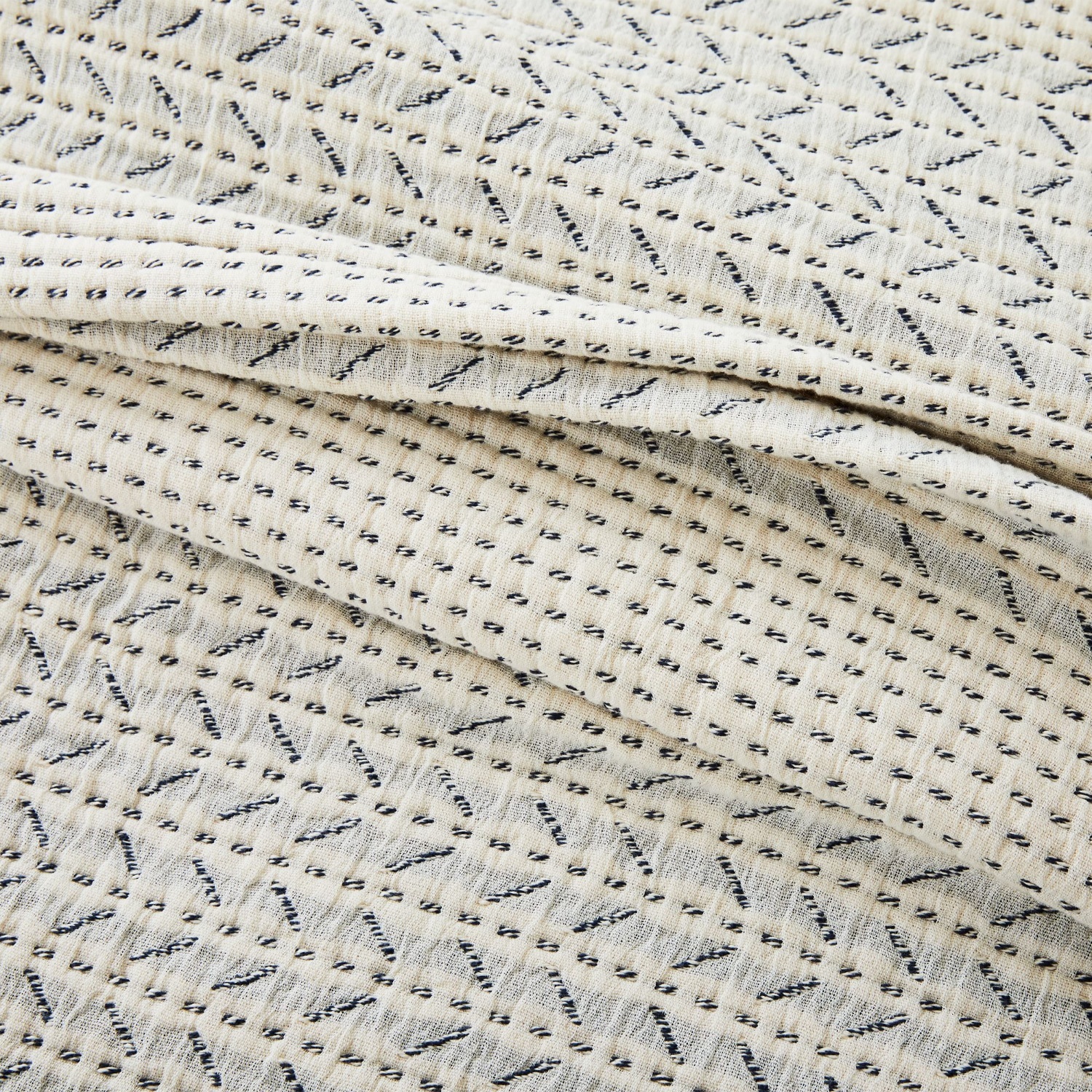 West Elm Mixed Herringbone Blanket - image-0