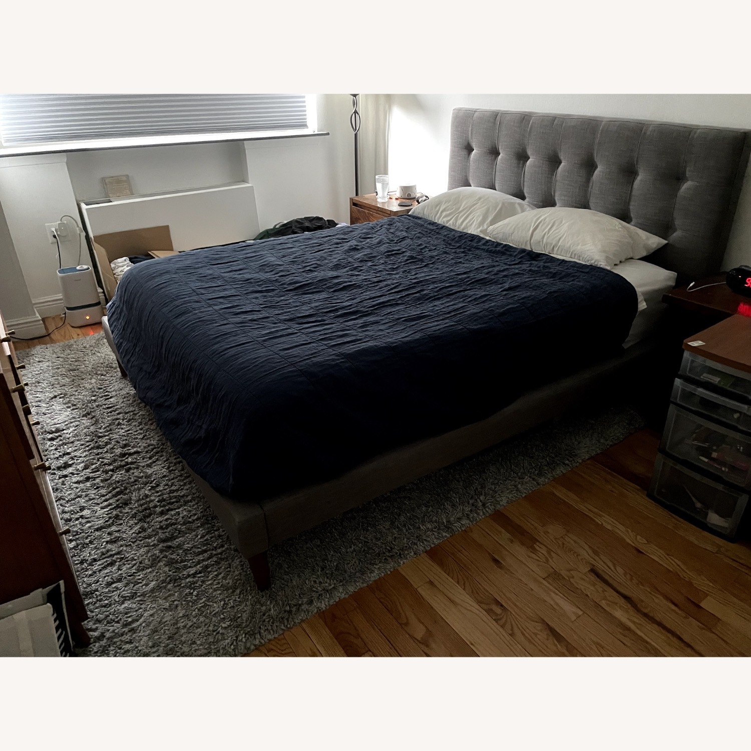 West Elm Emmett Tufted Queen Bed - image-1
