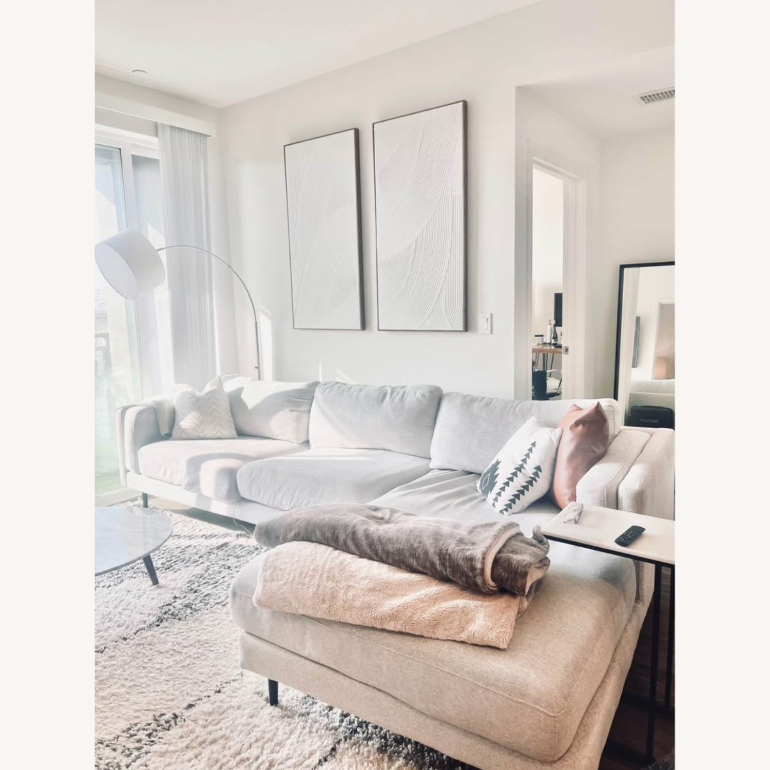 Living Spaces Sectional Sofa - image-1