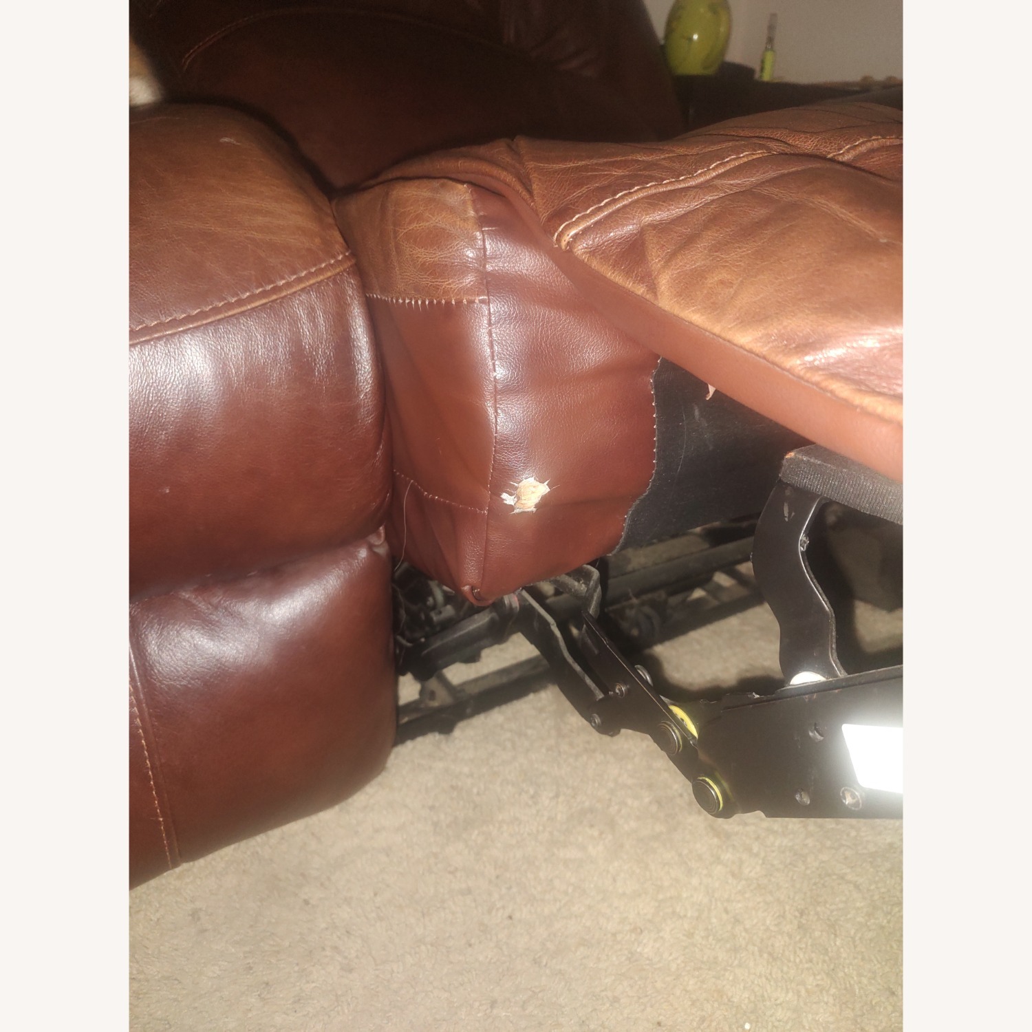 Rooms To Go Reclining Leather Sofa - image-1