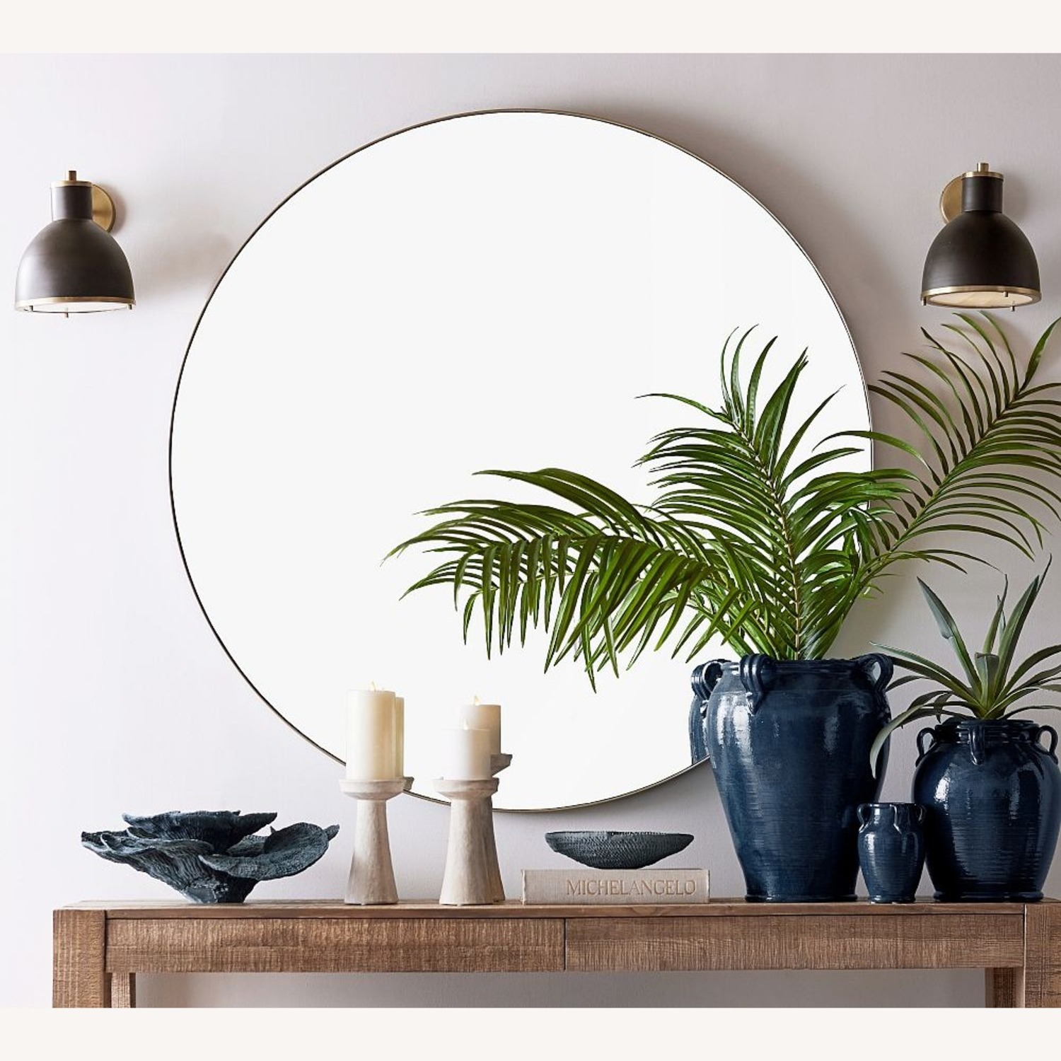 Pottery Barn Windsor Round Wall Mirror (60") - image-2