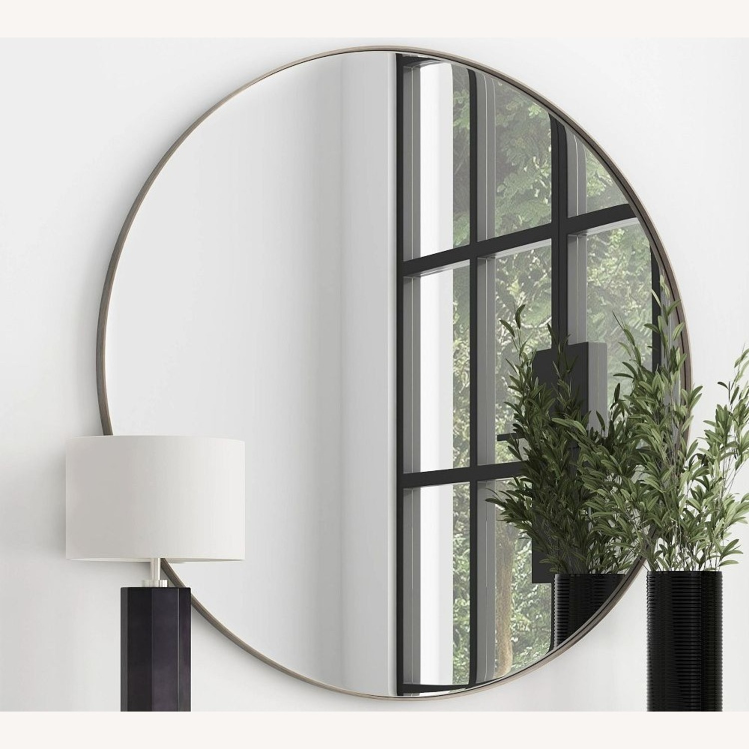 Pottery Barn Windsor Round Wall Mirror (60") - image-1